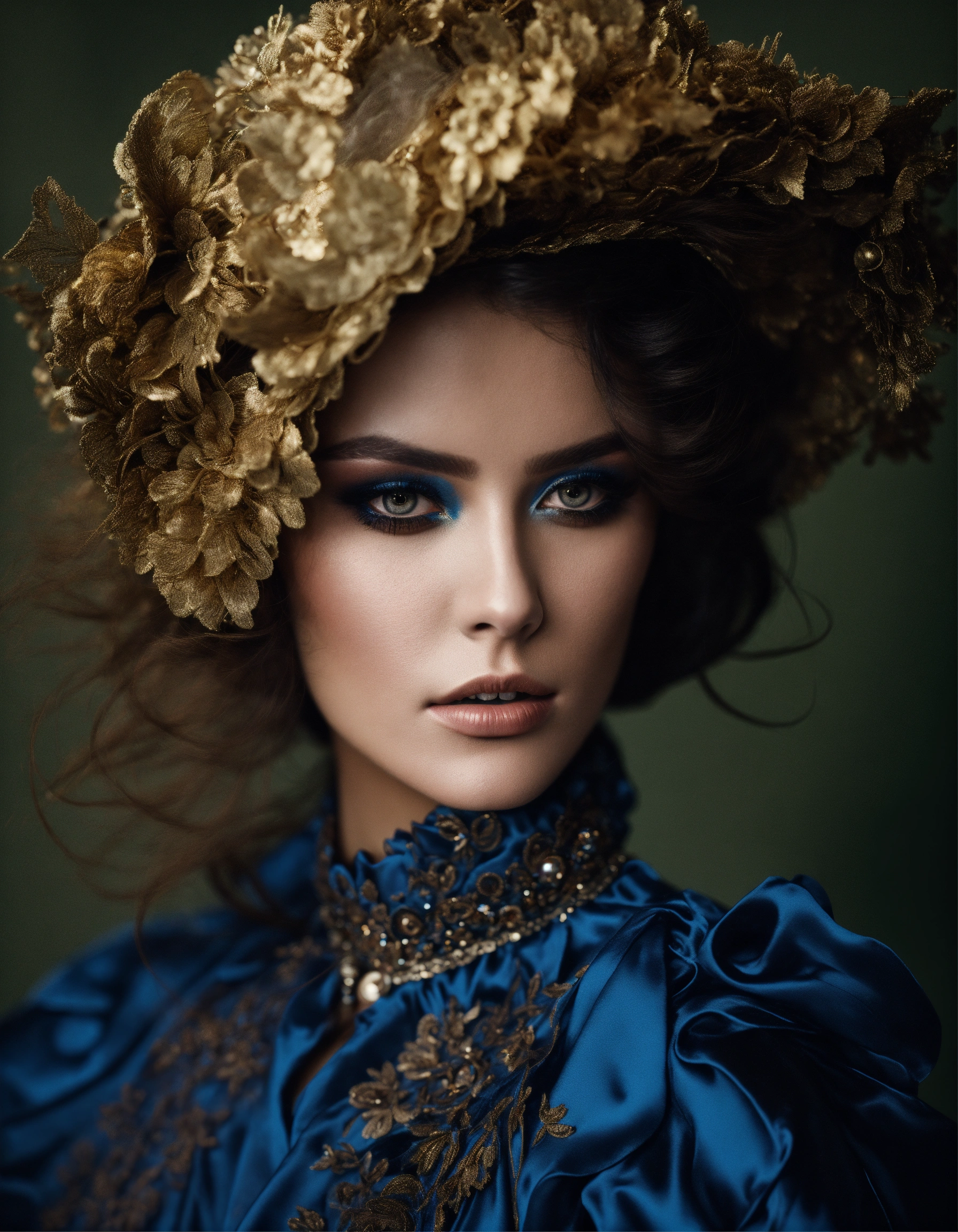 Lexica - Fashion campaign, portrait, barocque, fashion model, smokey eyes