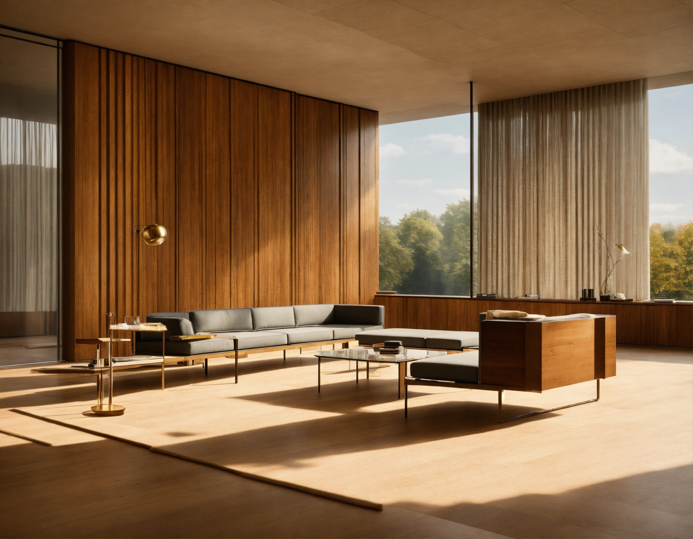 Lexica - Ludwig Mies van der Rohe living-room like New National Gallery ...