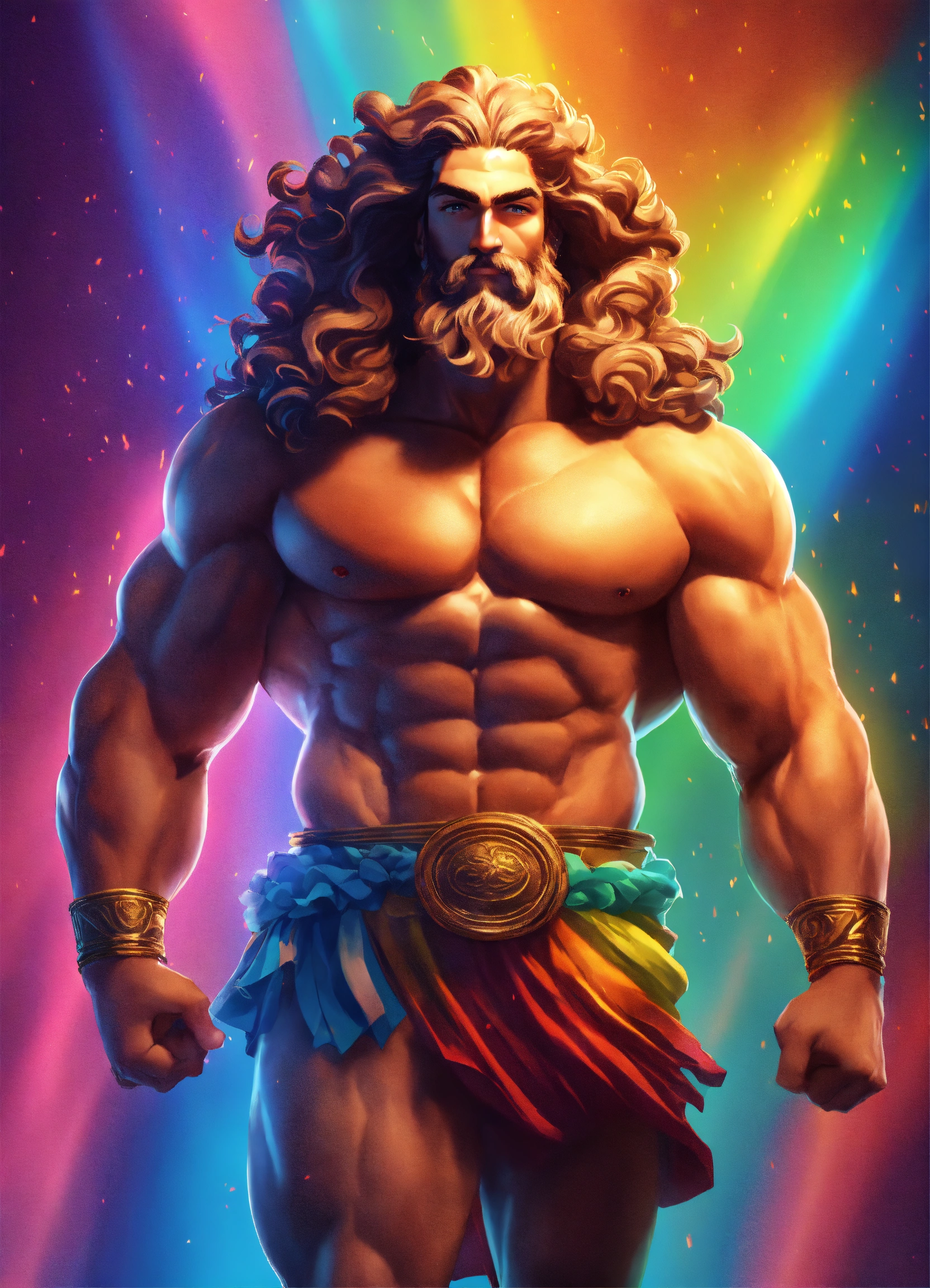 Lexica - A very large muscular Greek god with a wavy Hair , with a ...