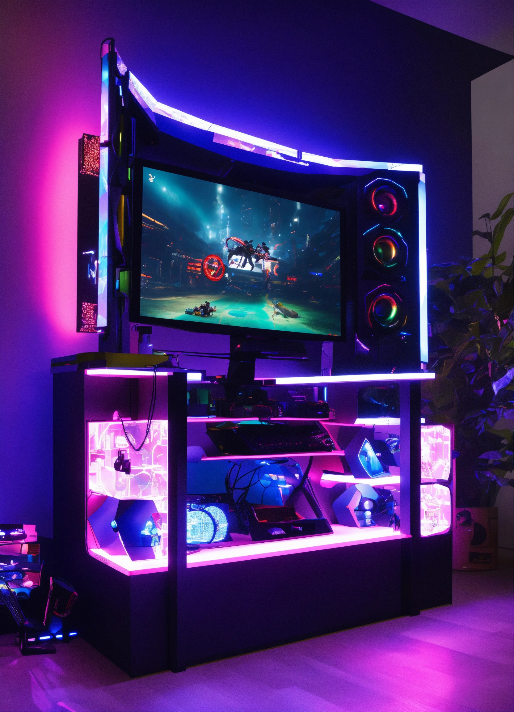 Lexica - A modular gaming station designed with lighting games, screens ...