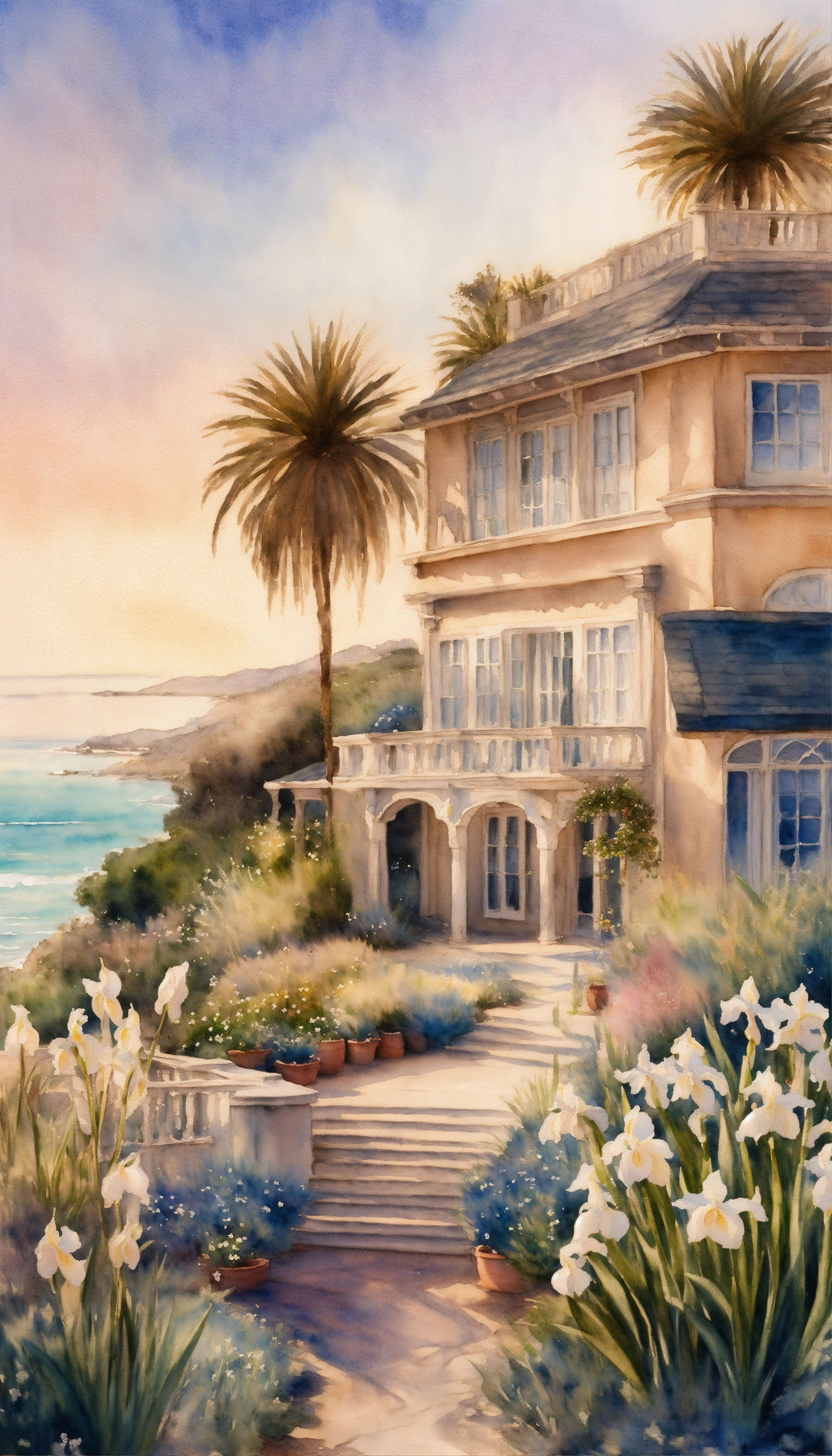 Lexica - Watercolour painting, pastel colours, warm light, intricate ...
