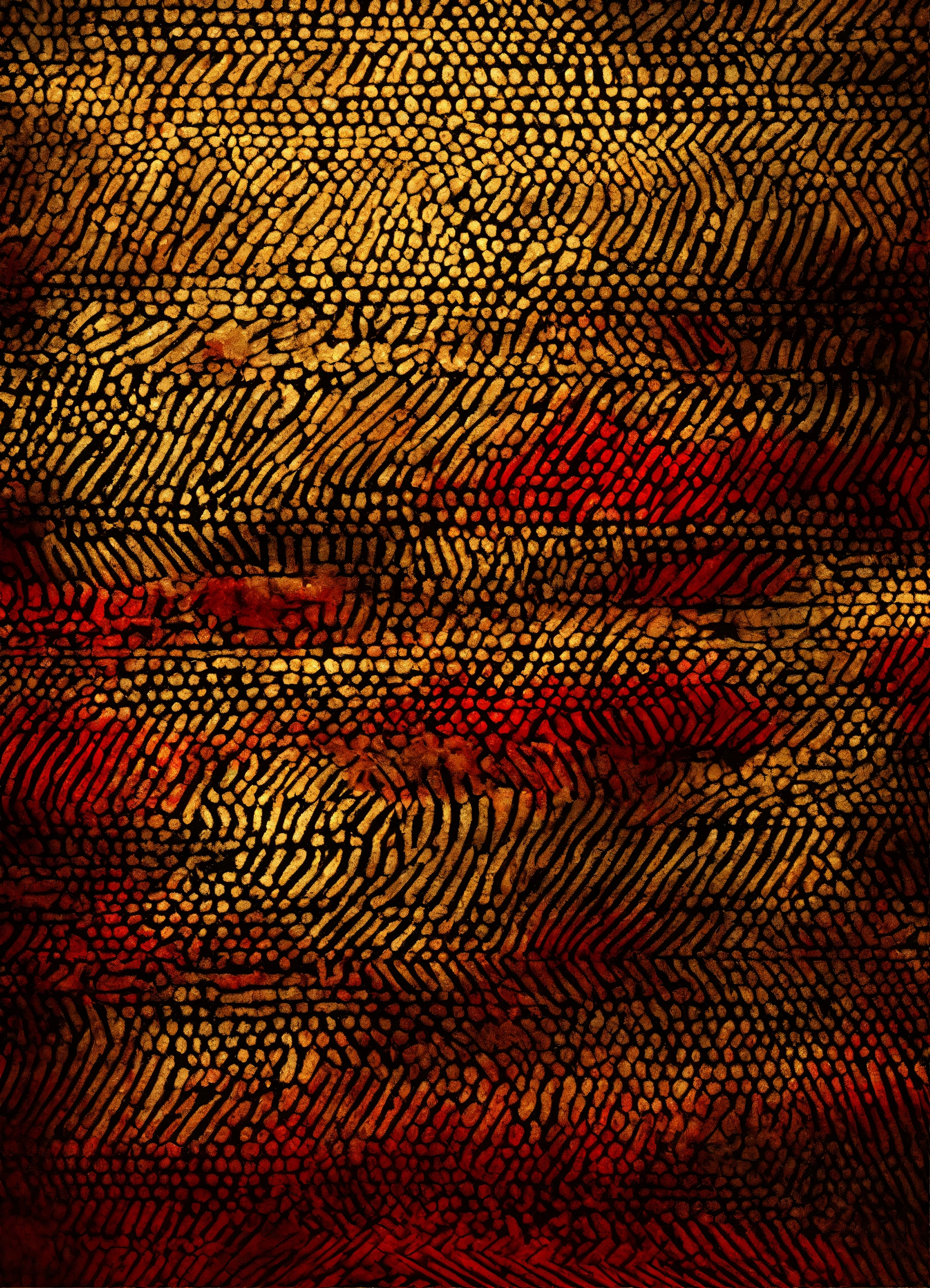 Lexica - Red gold and black texture pattern, highly detailed