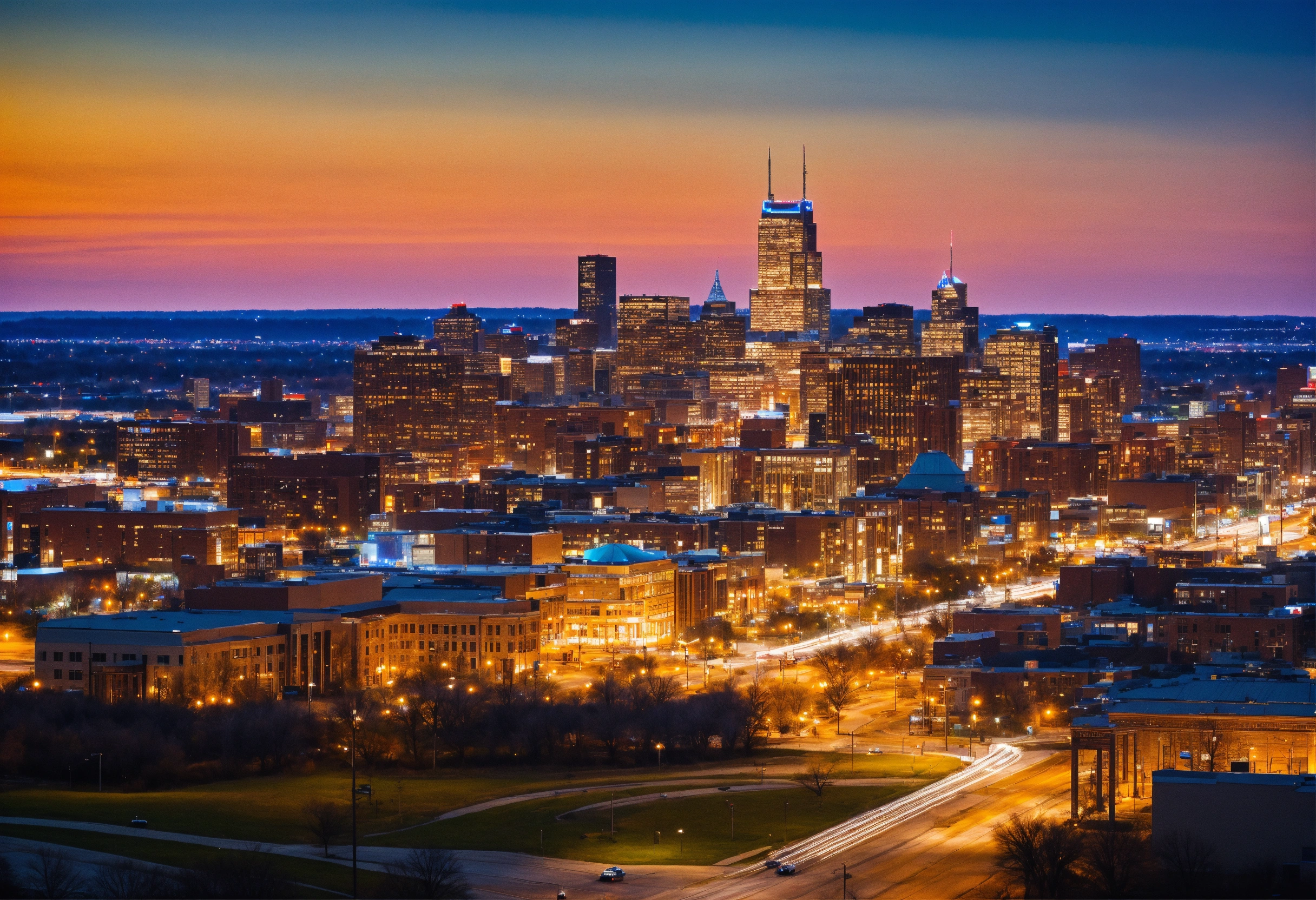 Lexica - A large midwestern American city skyline
