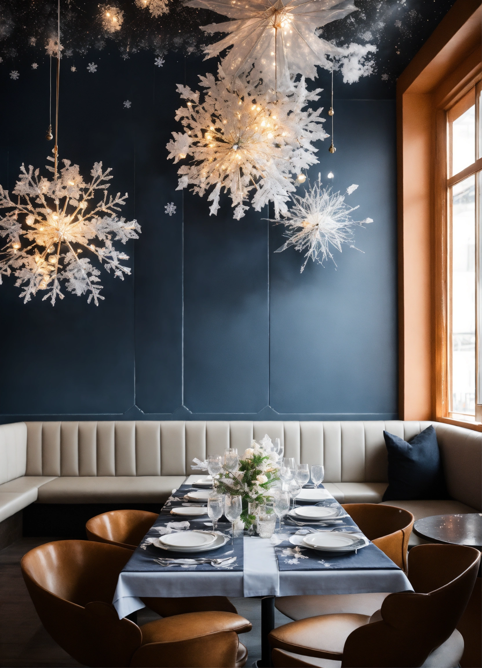 Lexica - Generate an image of 'Umbrella,' a modern restaurant with a ...