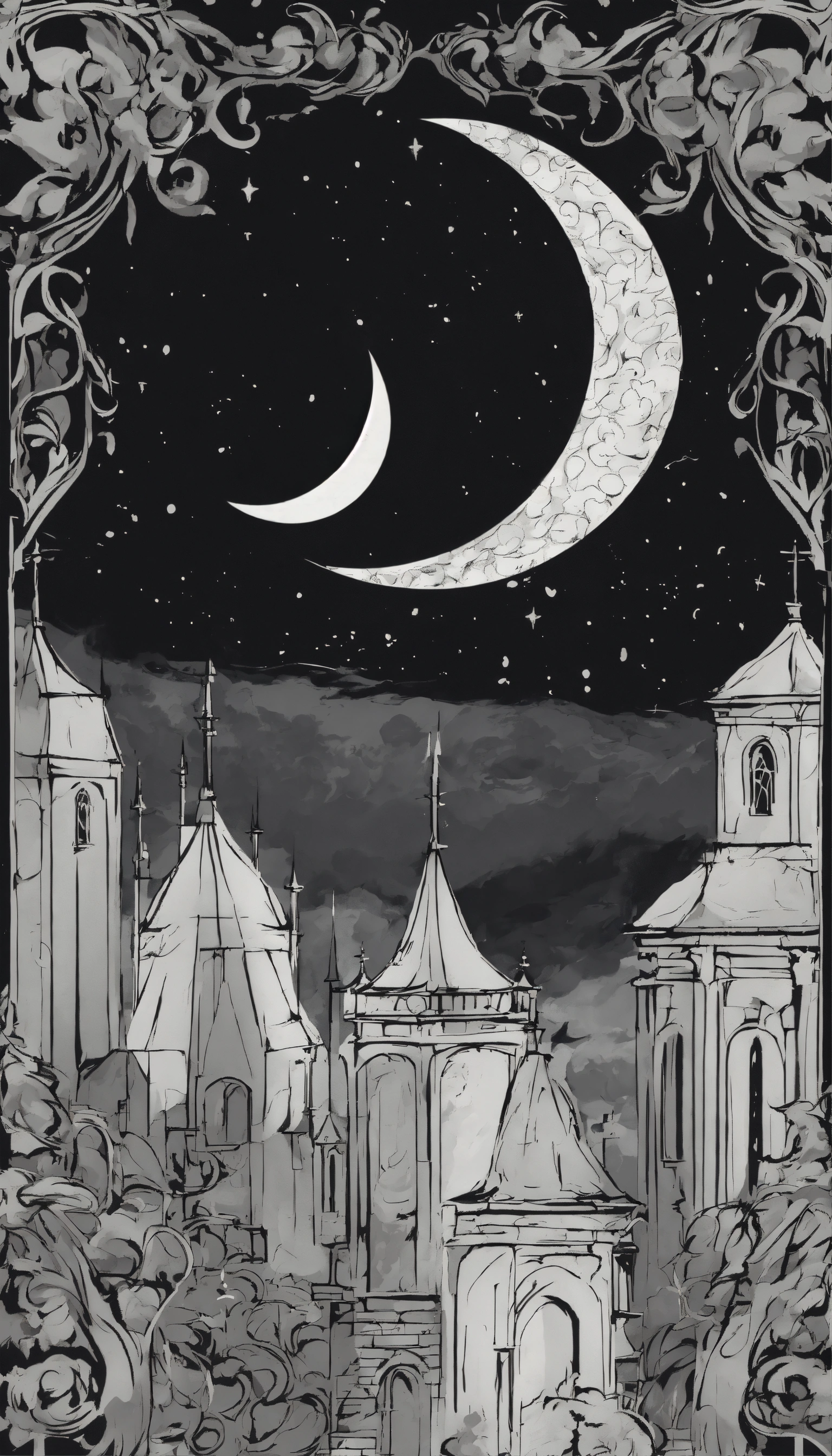 Lexica - Gothic moon fantasy pattern, simple stile PATTERN, texture ...