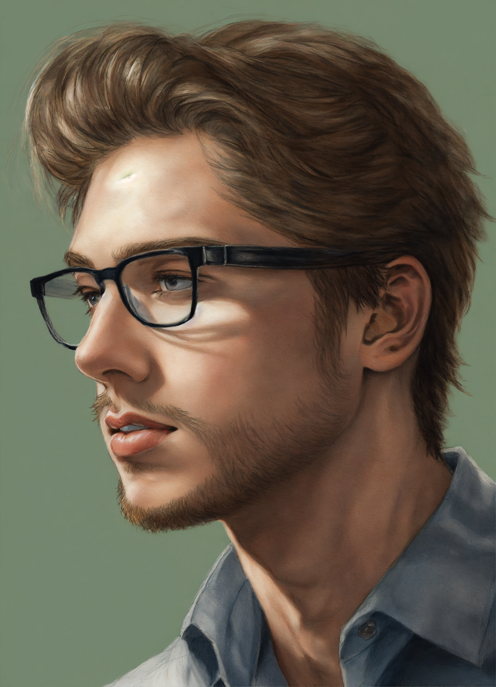 Lexica Pencil drawing of a strapping young man who is exceptionally