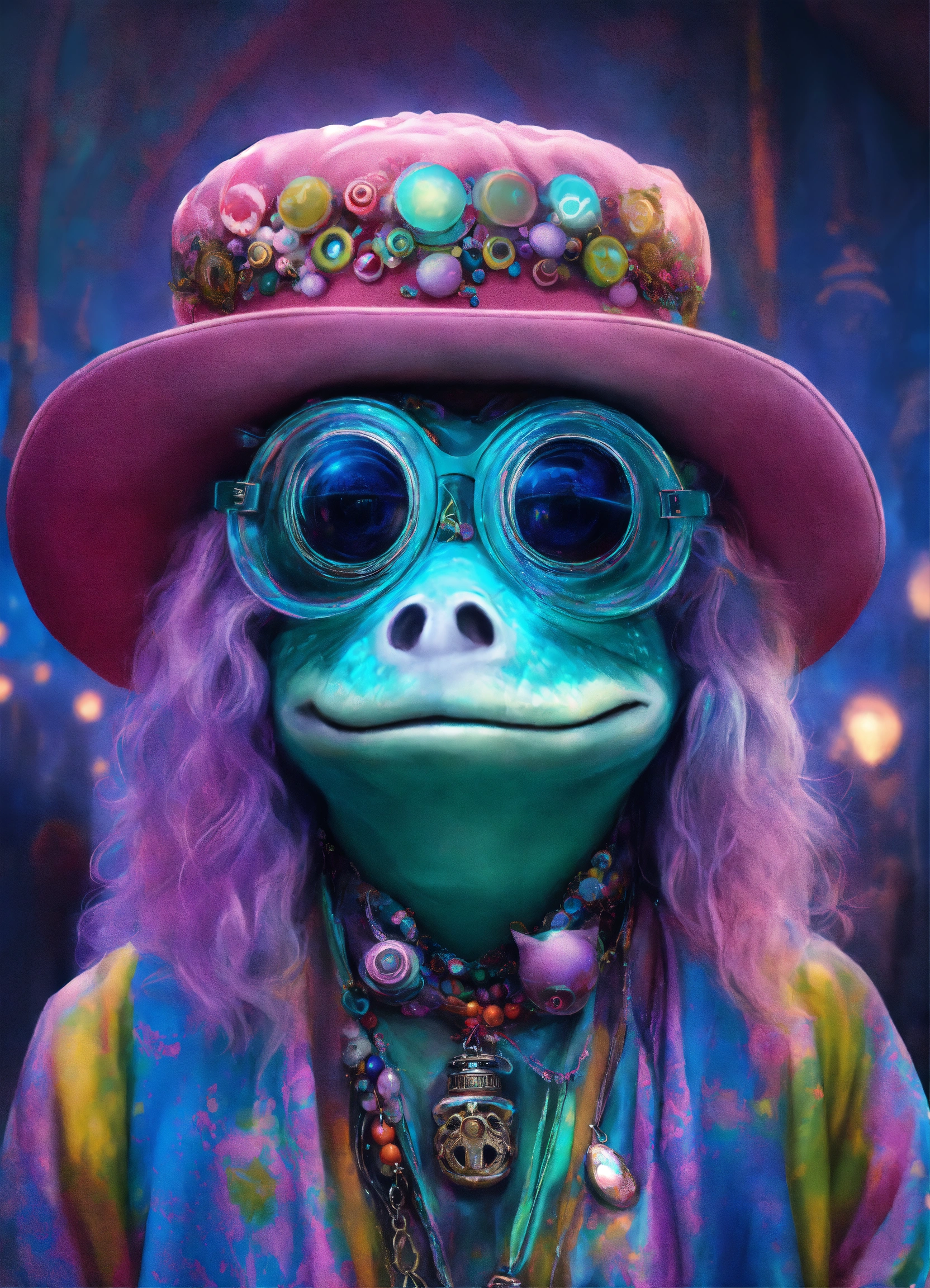 Lexica - I’m Photorealistic pastel Ghost hippie Toad in A gothic grunge ...