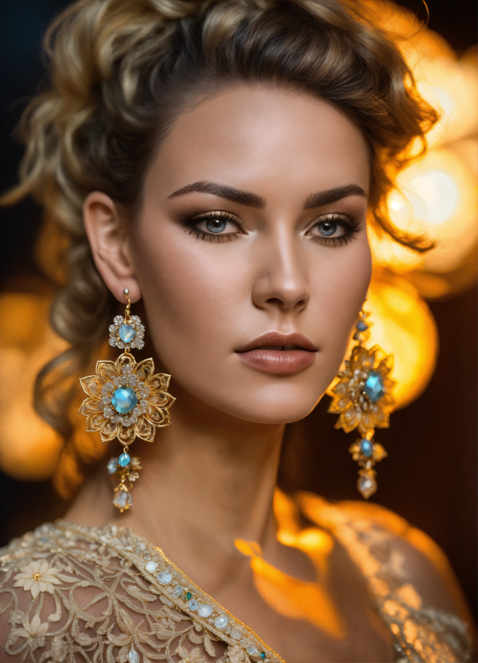 Lexica - A fashion pretty woman portrait wearing luxurious detailed ...