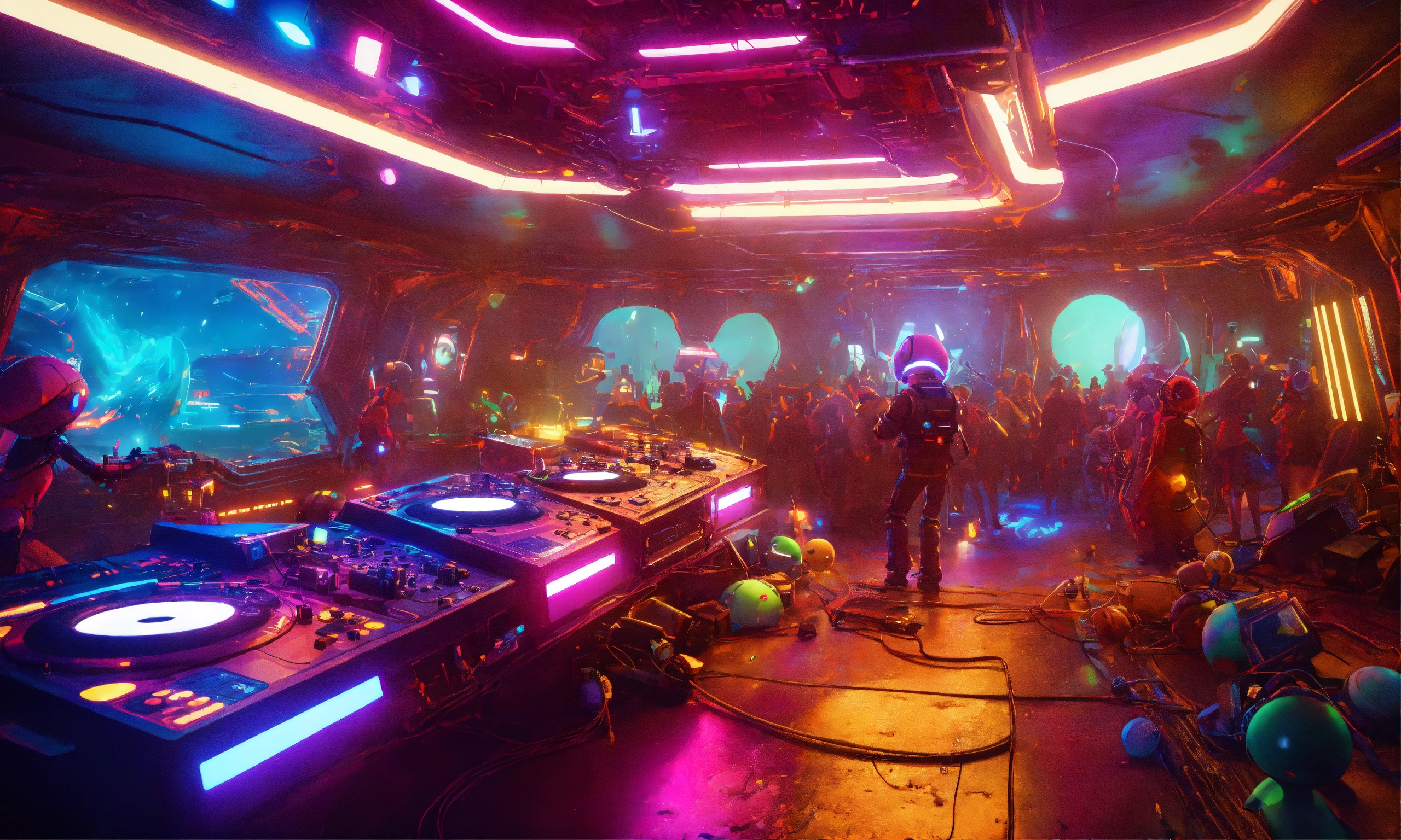 Lexica - Inside a wrecked spaceship is a rave with happy alien ...