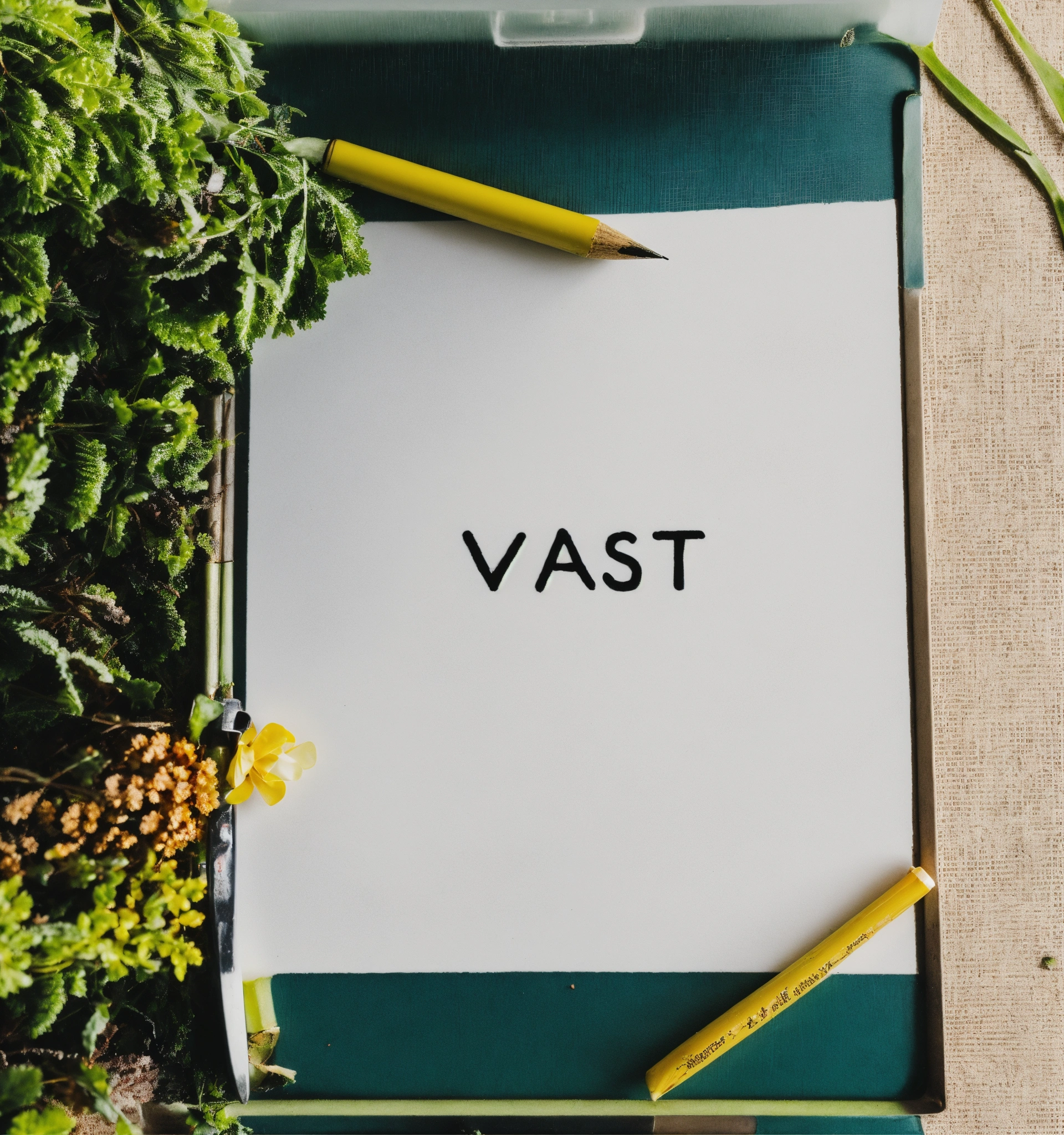 Lexica Write the word VAST on a white background