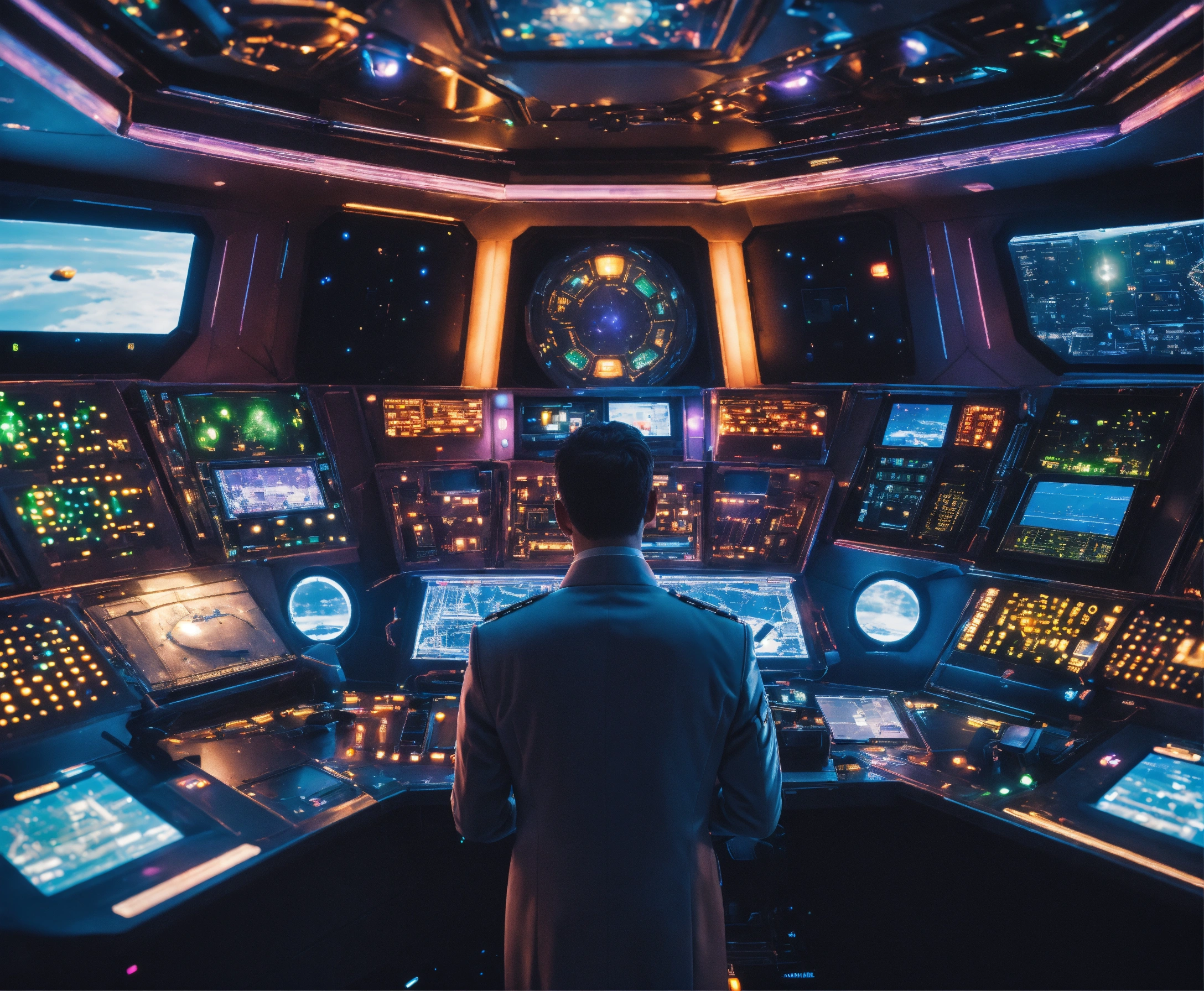 Lexica - Handsome 40 year old man wearing Star Federation General suit ...