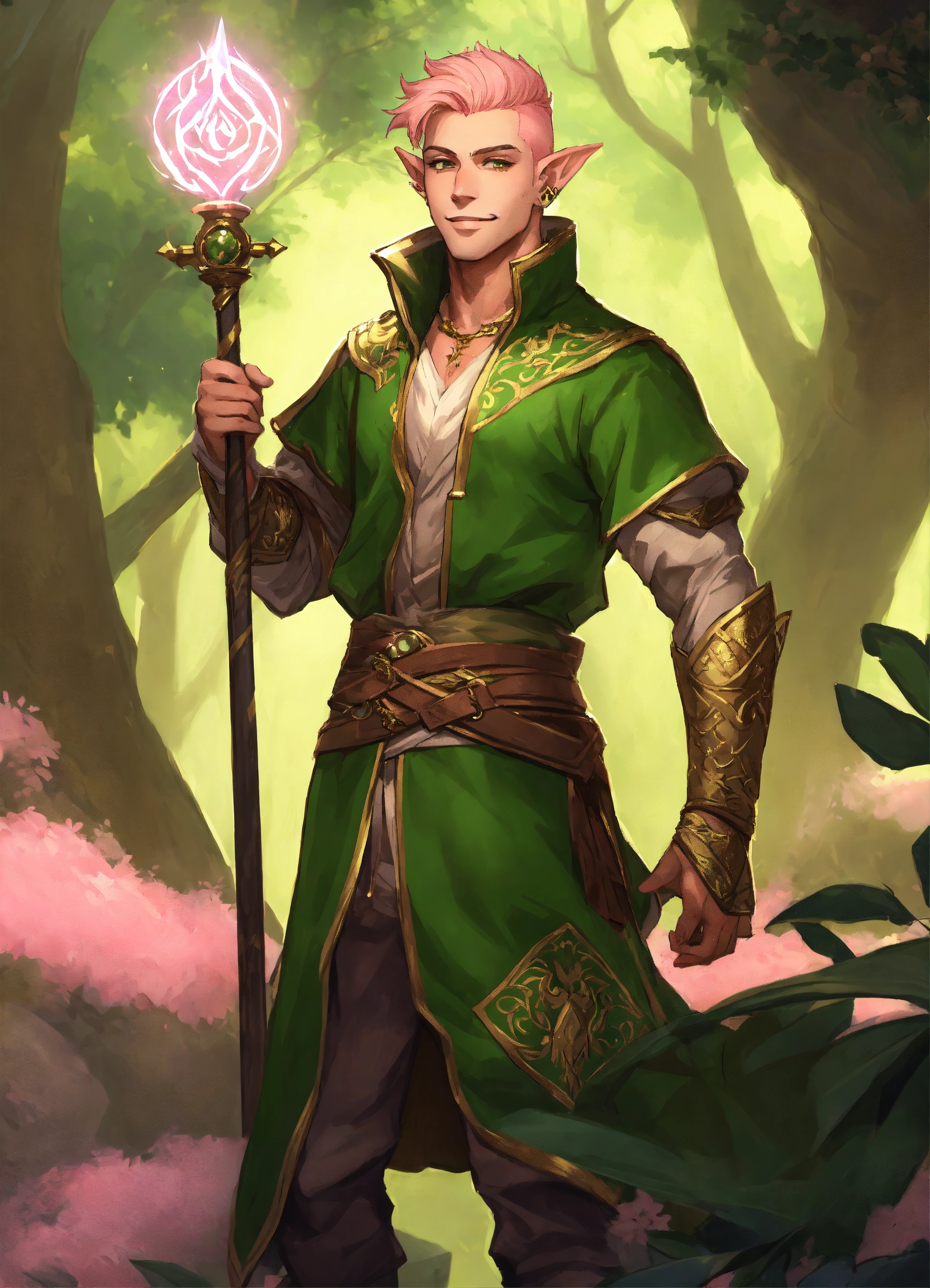 Lexica - Male Halfelf, pathfinder art style. 30 years Full body ...