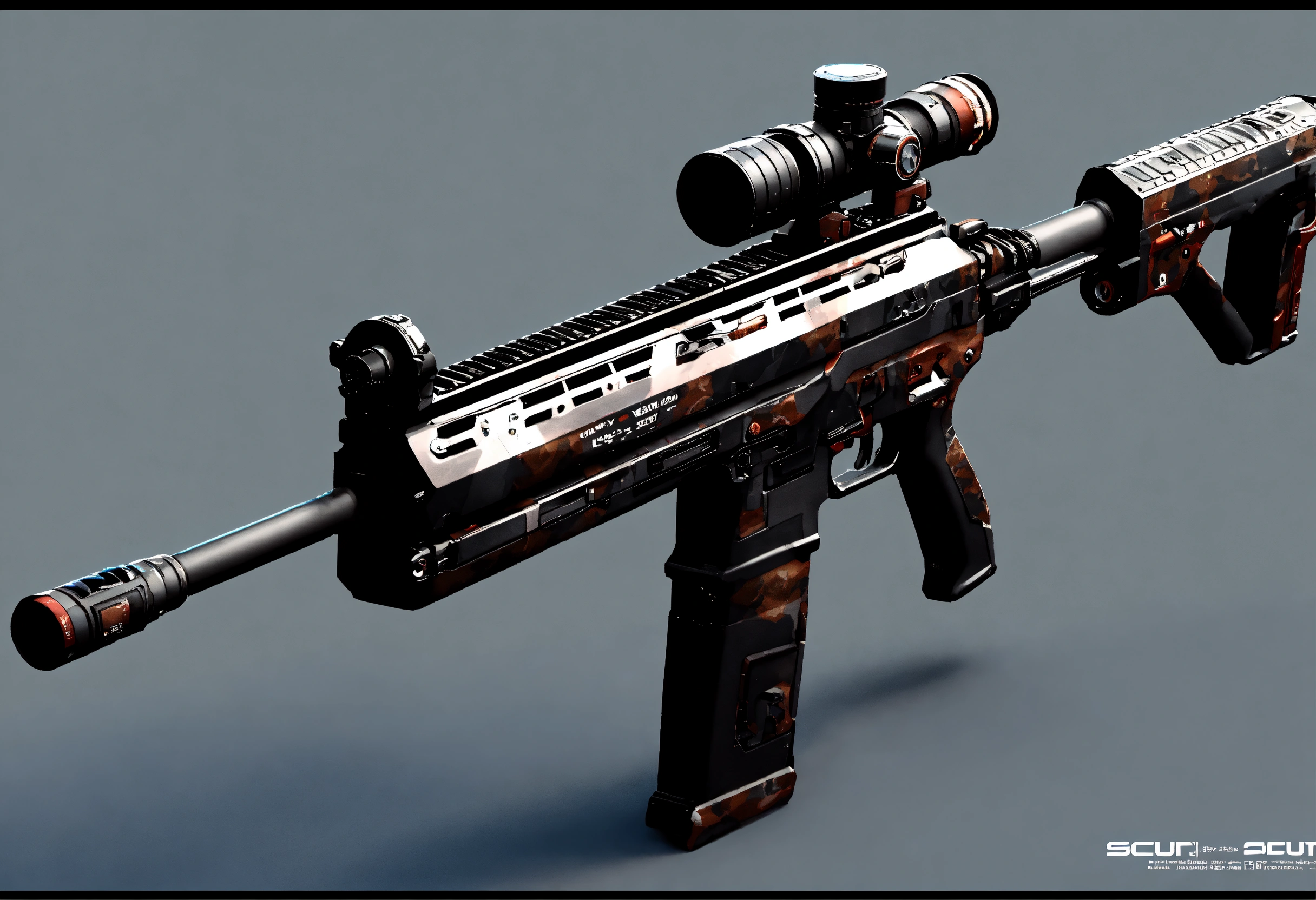Lexica - Side view of the full image of a black camo sci fi energy ...