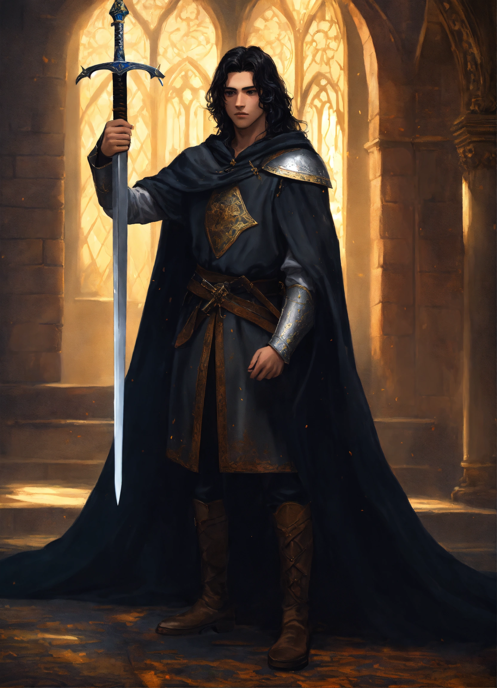 Lexica - In the medieval, the prince 18 years old with black long hair ...