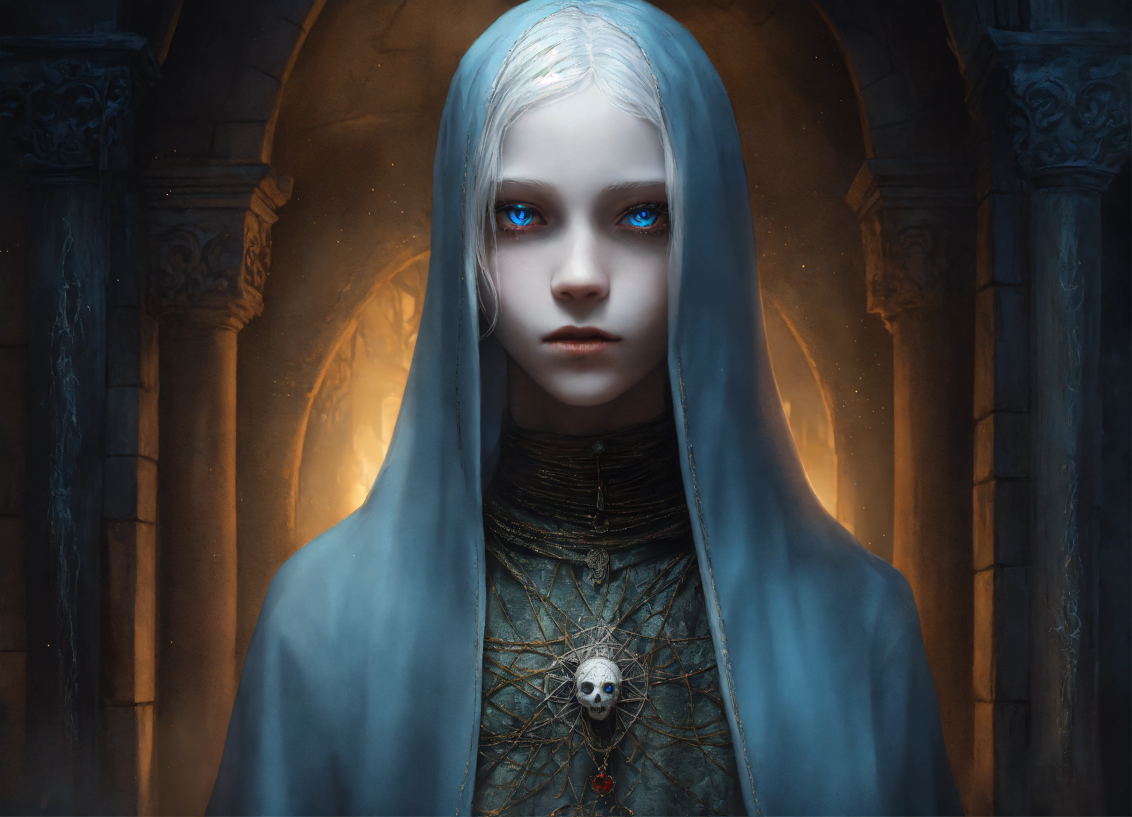 Lexica - Body portrait of a very childish deadly pale extremely slim ...