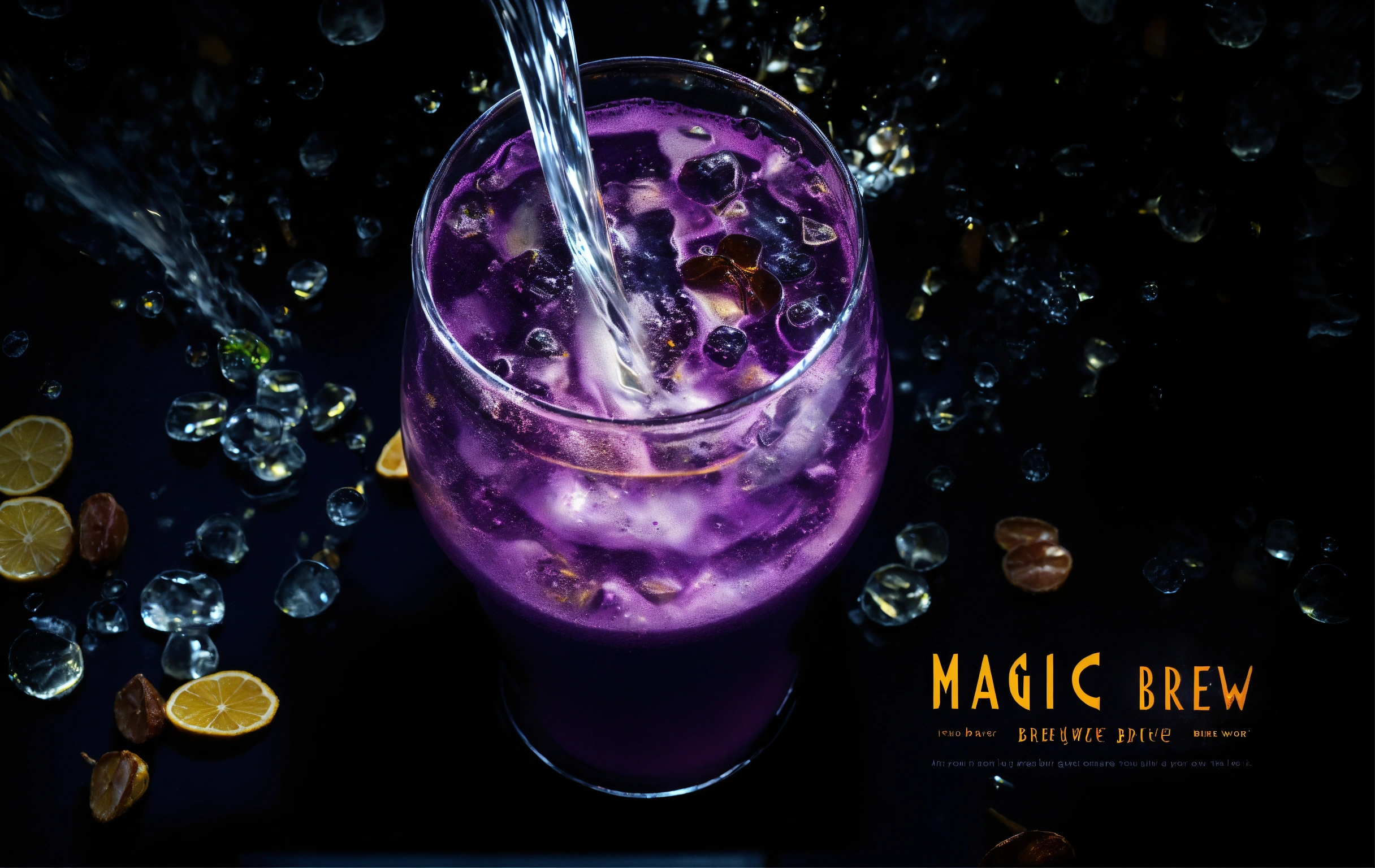 Lexica - Photorealistic advertisement for magic brew beverage
