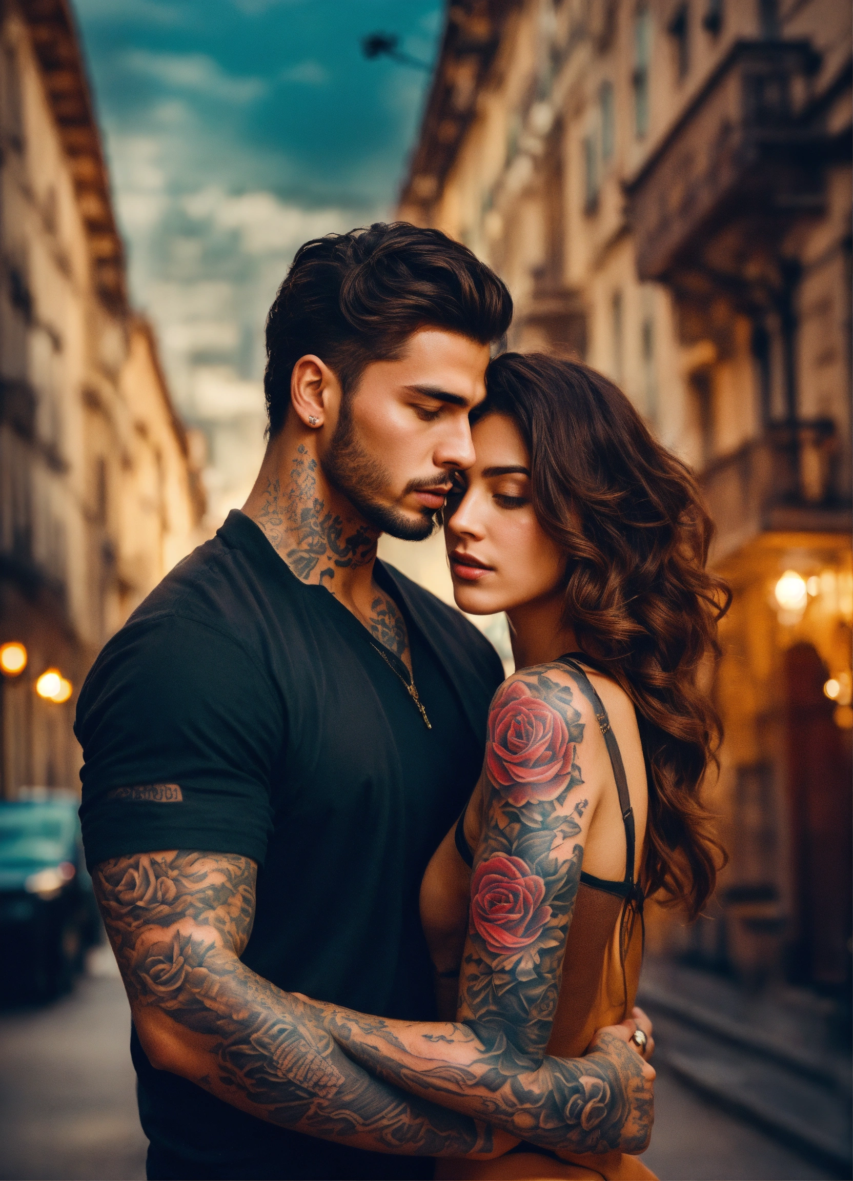 Lexica - Young attractive woman with wavy brown hair and a dangerous ...