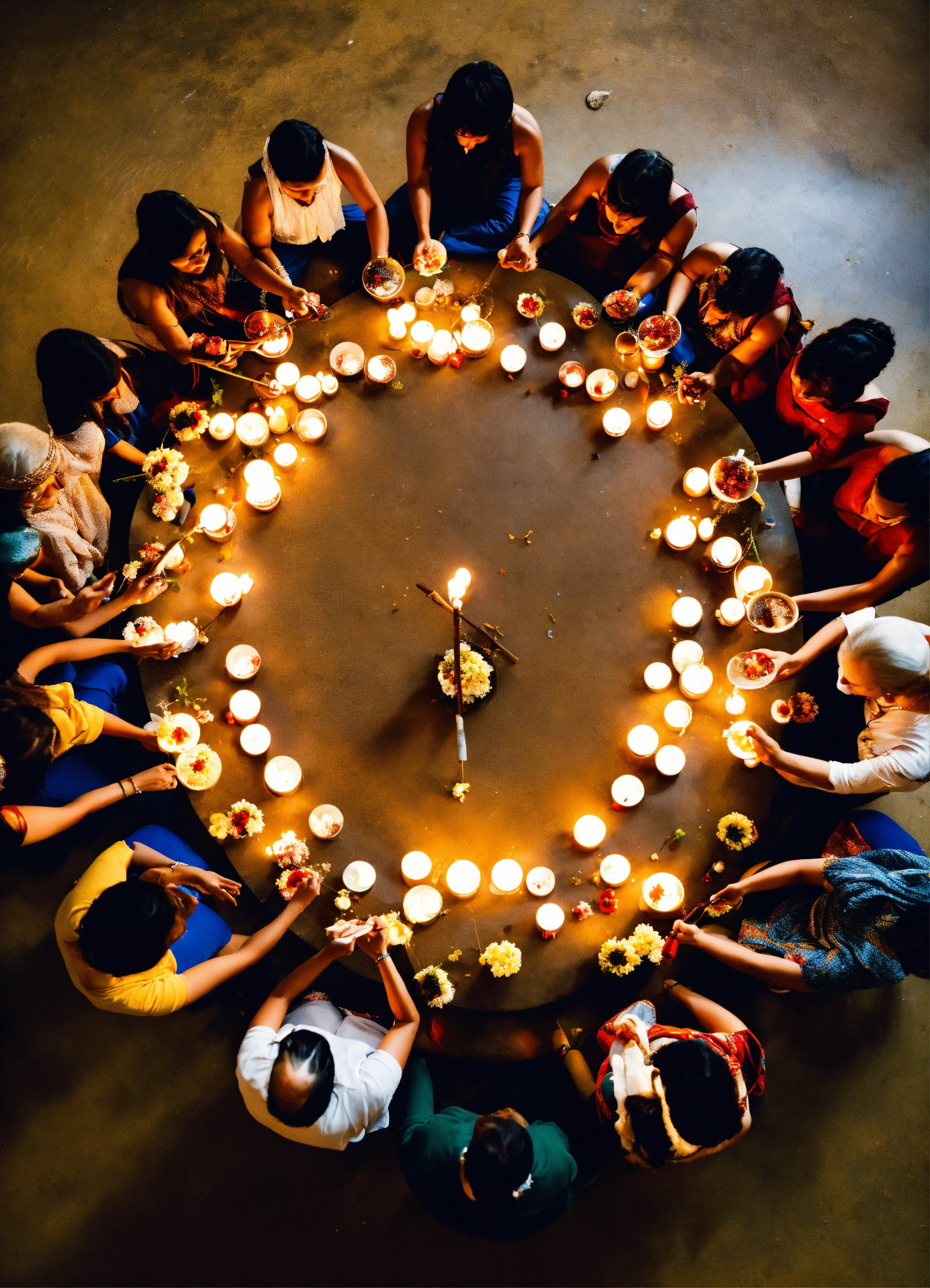 Lexica - Group of people in a circle performing ritual