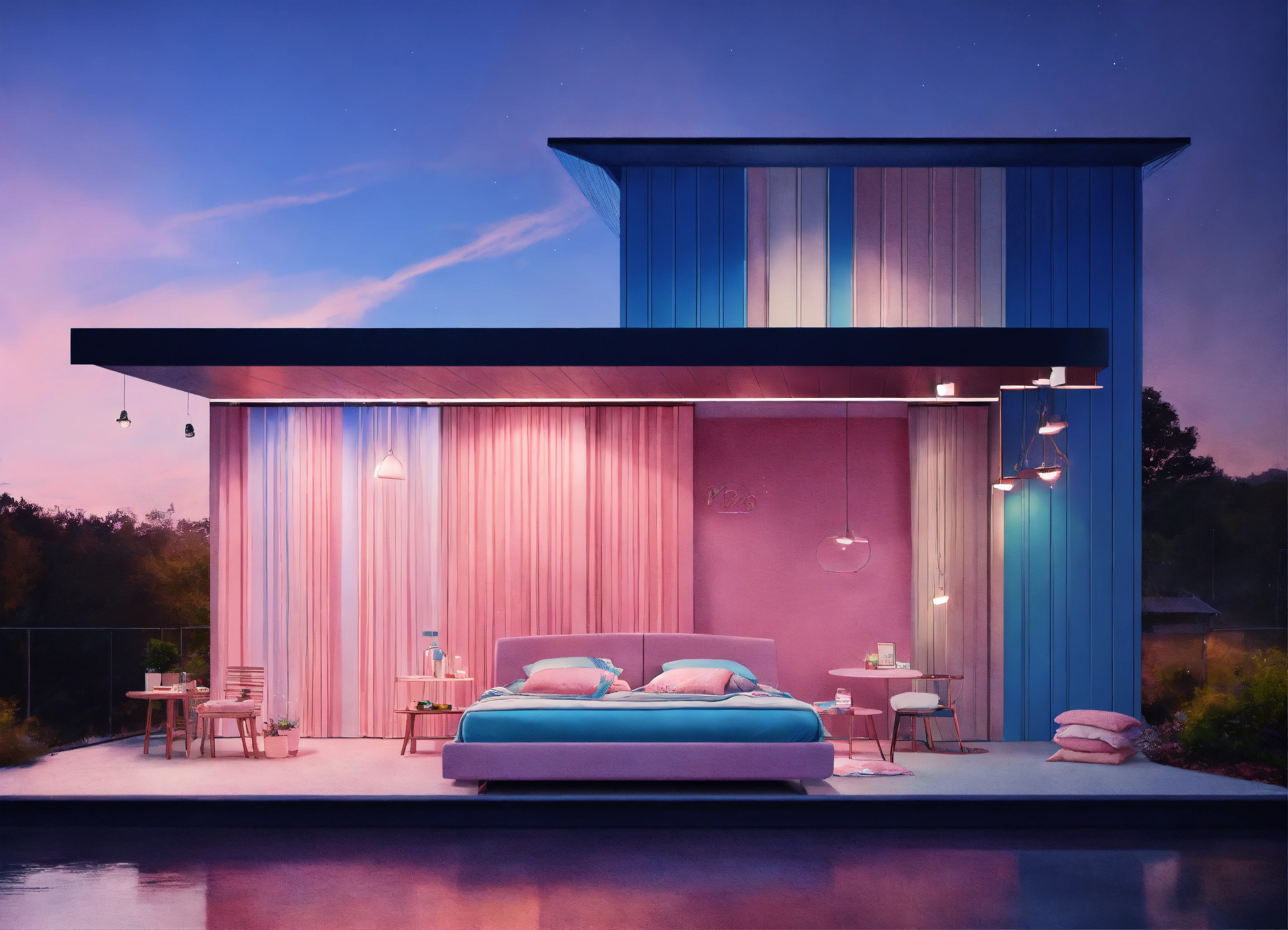 Lexica Pastel Shades Logo For A Mattress Shop Name Sleep house 