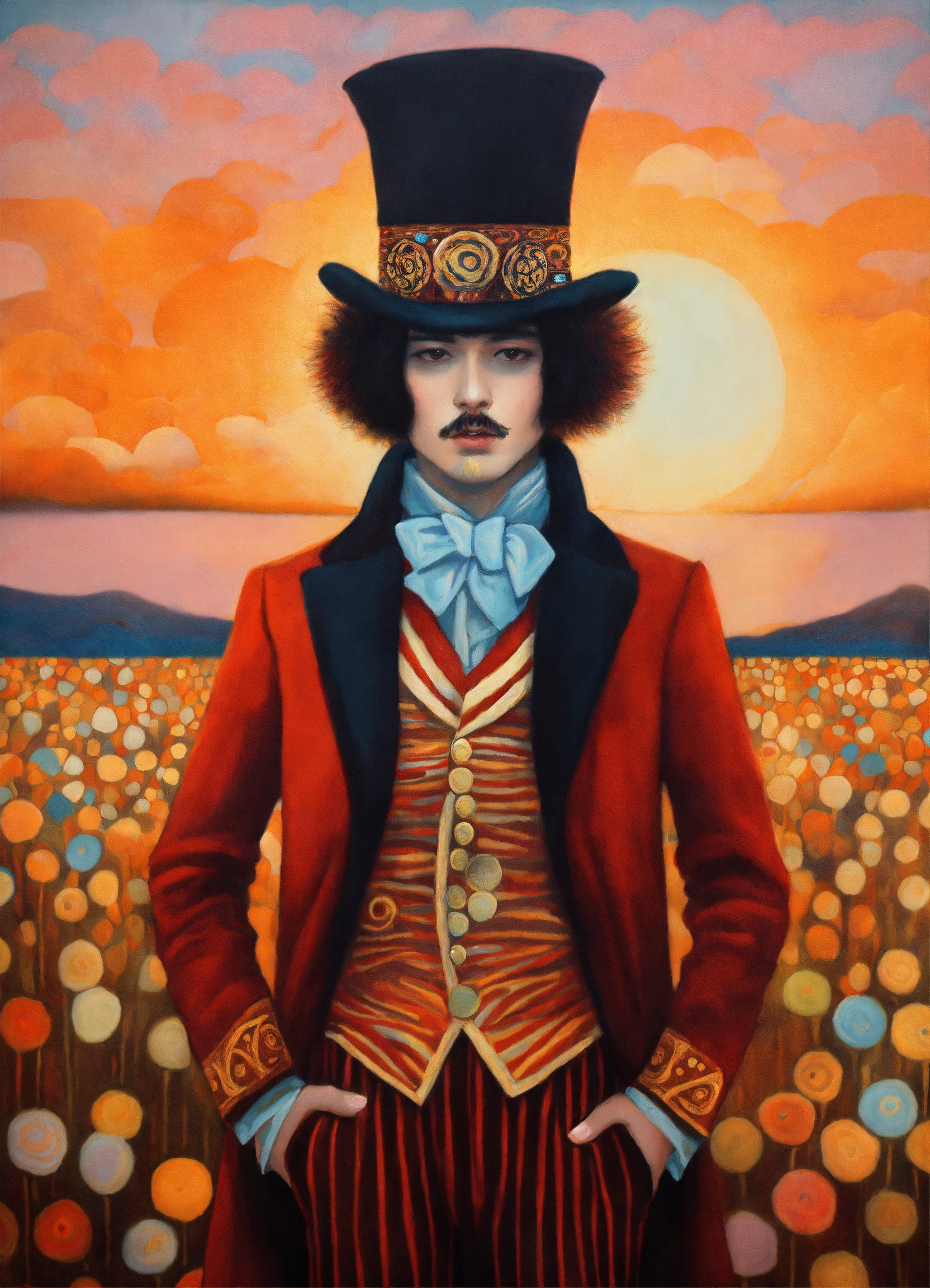 Lexica - Amazing Ringmaster wearing Ringmaster costume in the sunset in ...