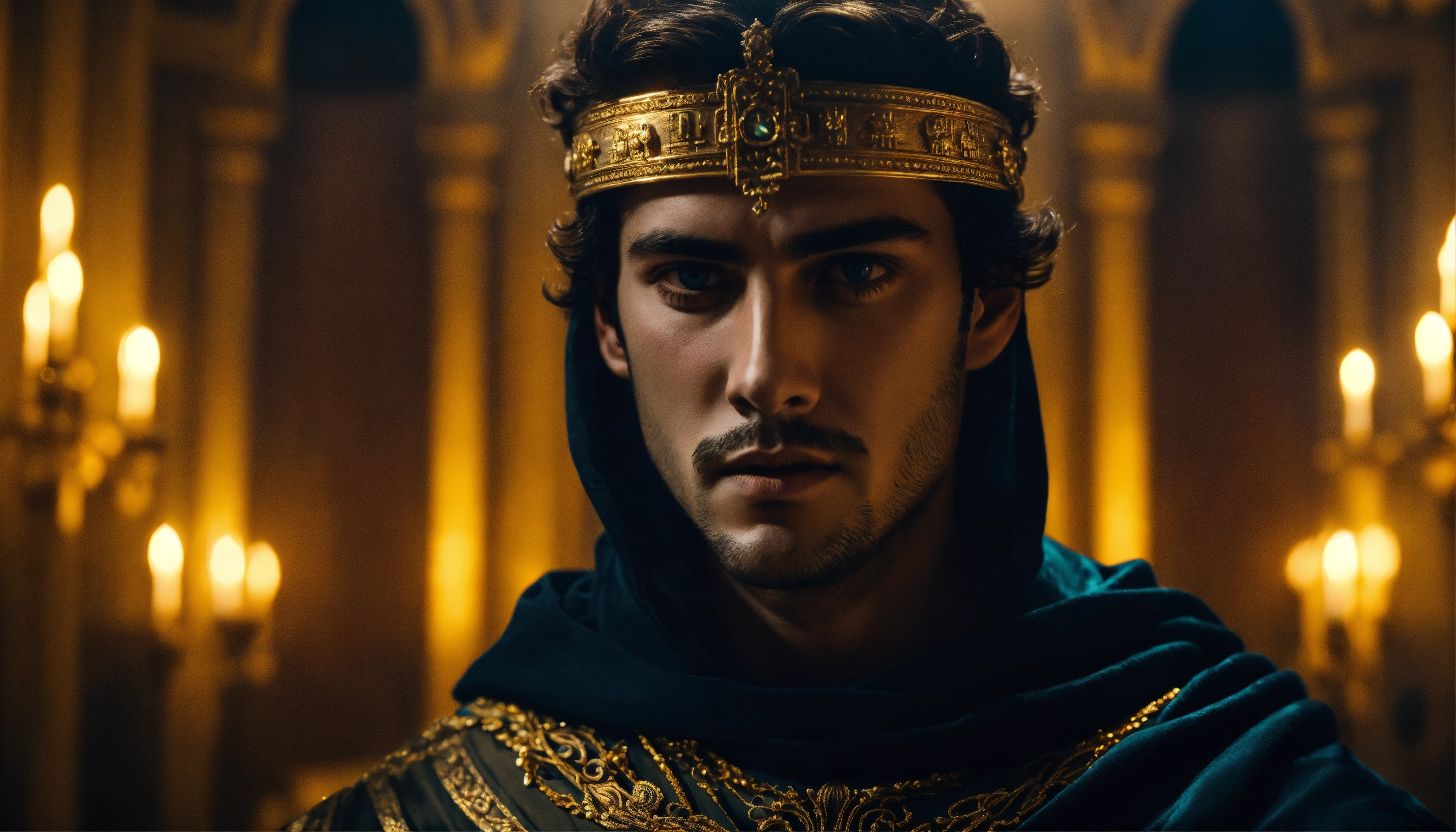 Lexica - Dark, mysterious and dramatic portrait of a young handsome ...