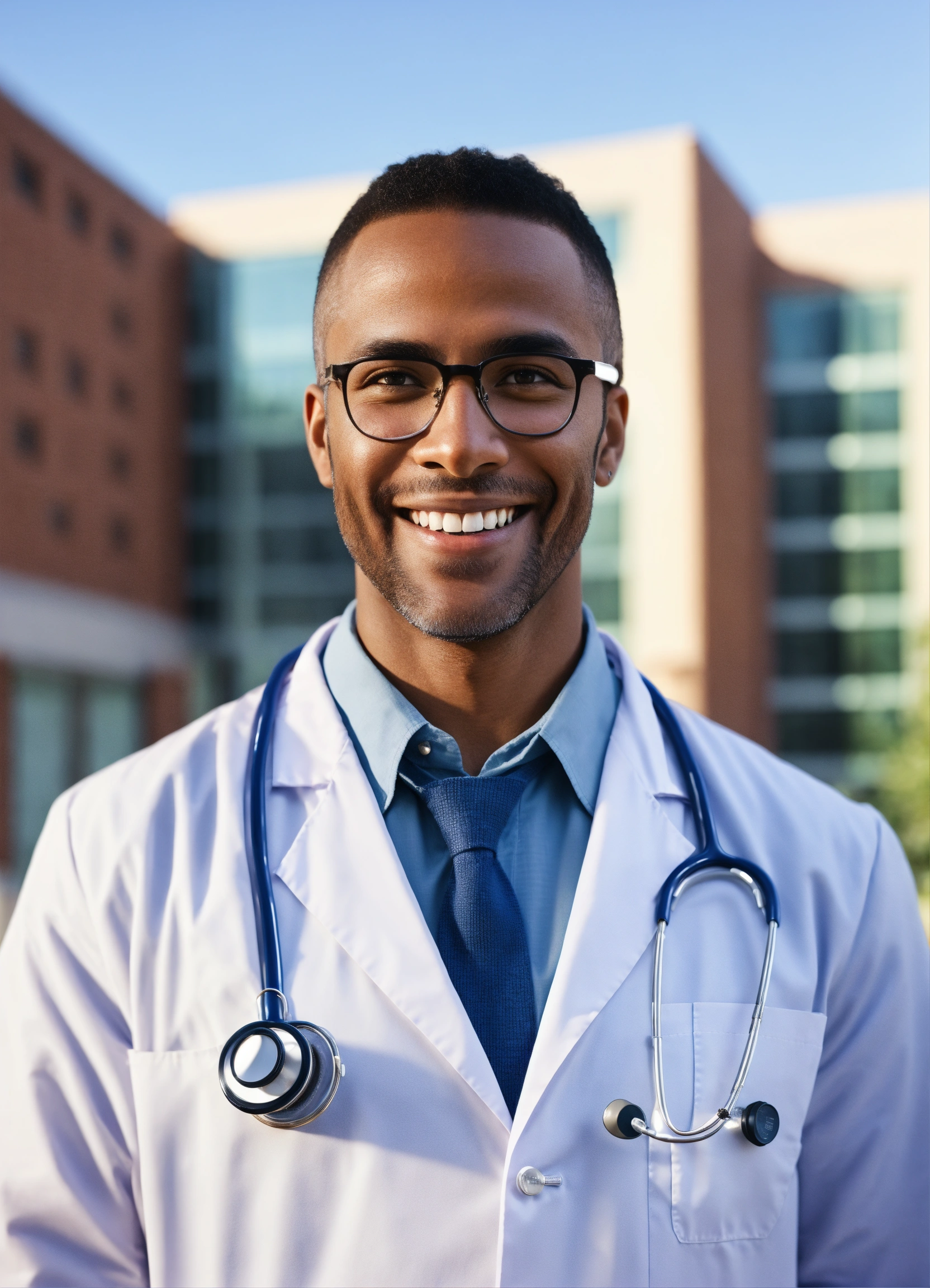 Lexica - Smiling doctor, hi res, photo realistic looking at camera ...