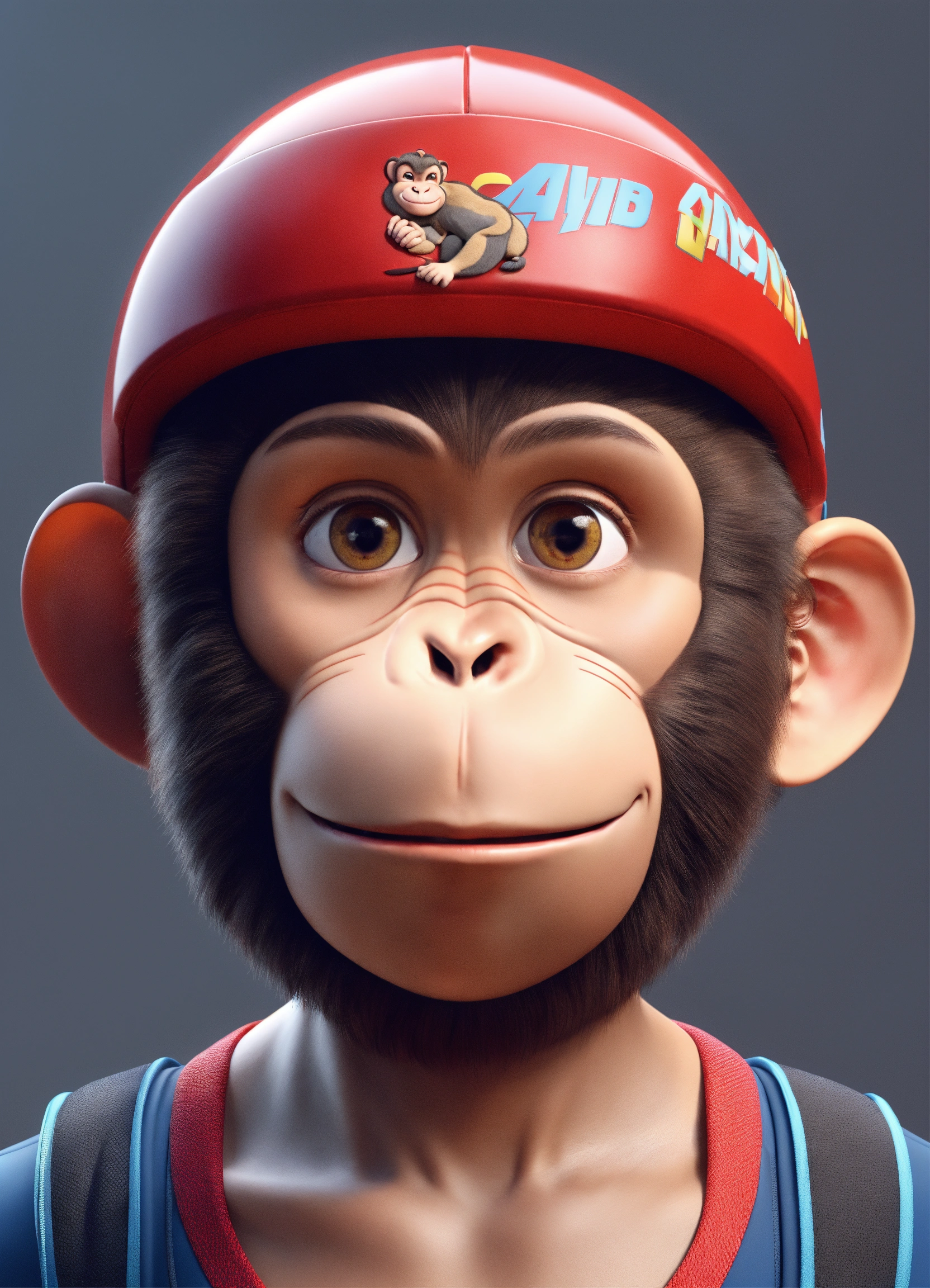 Lexica - A cute Monkey head man with sport wear, front view, fitness ...