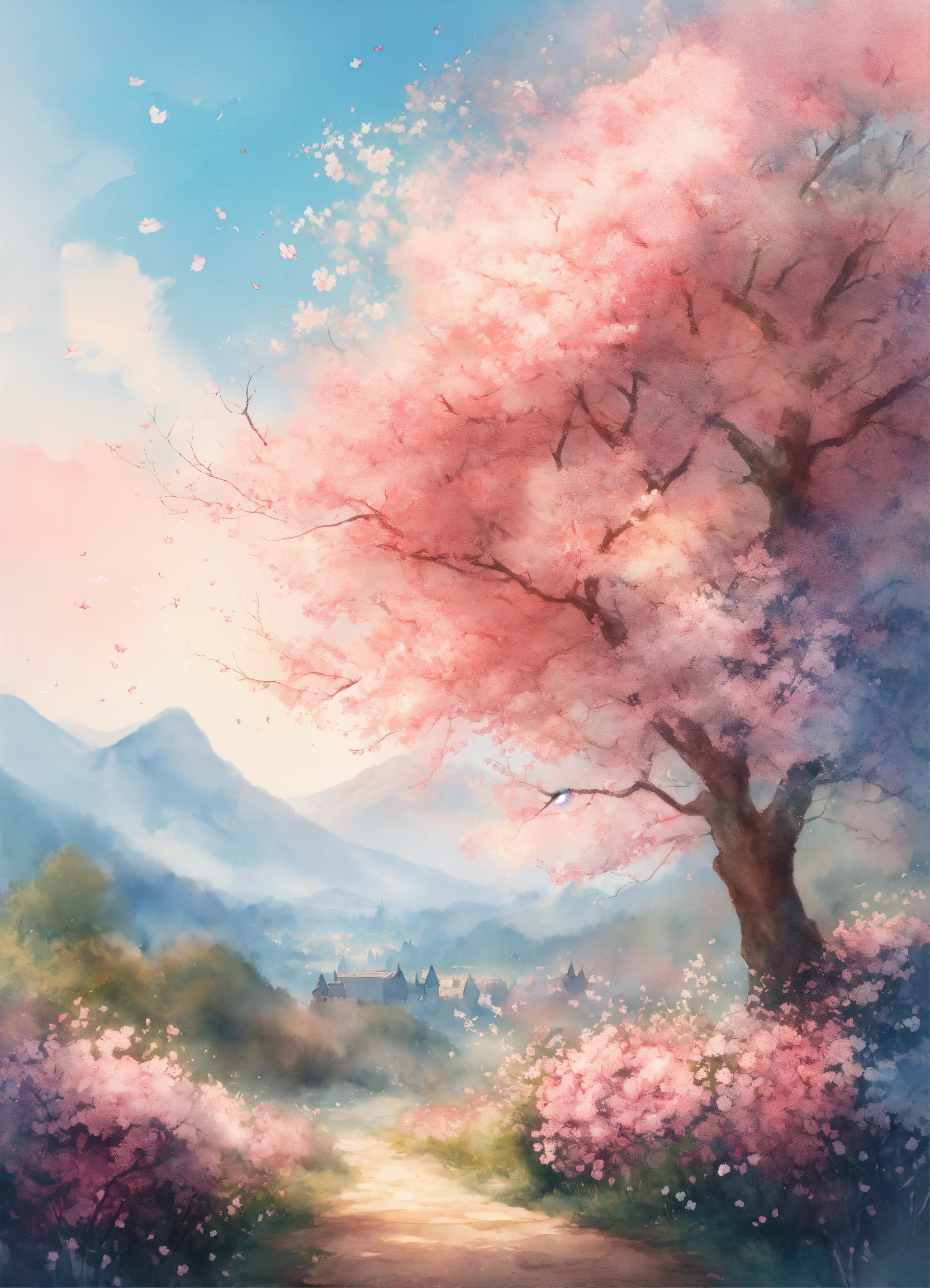 Lexica - A visual journey that elegantly portrays the spring's blossoms ...