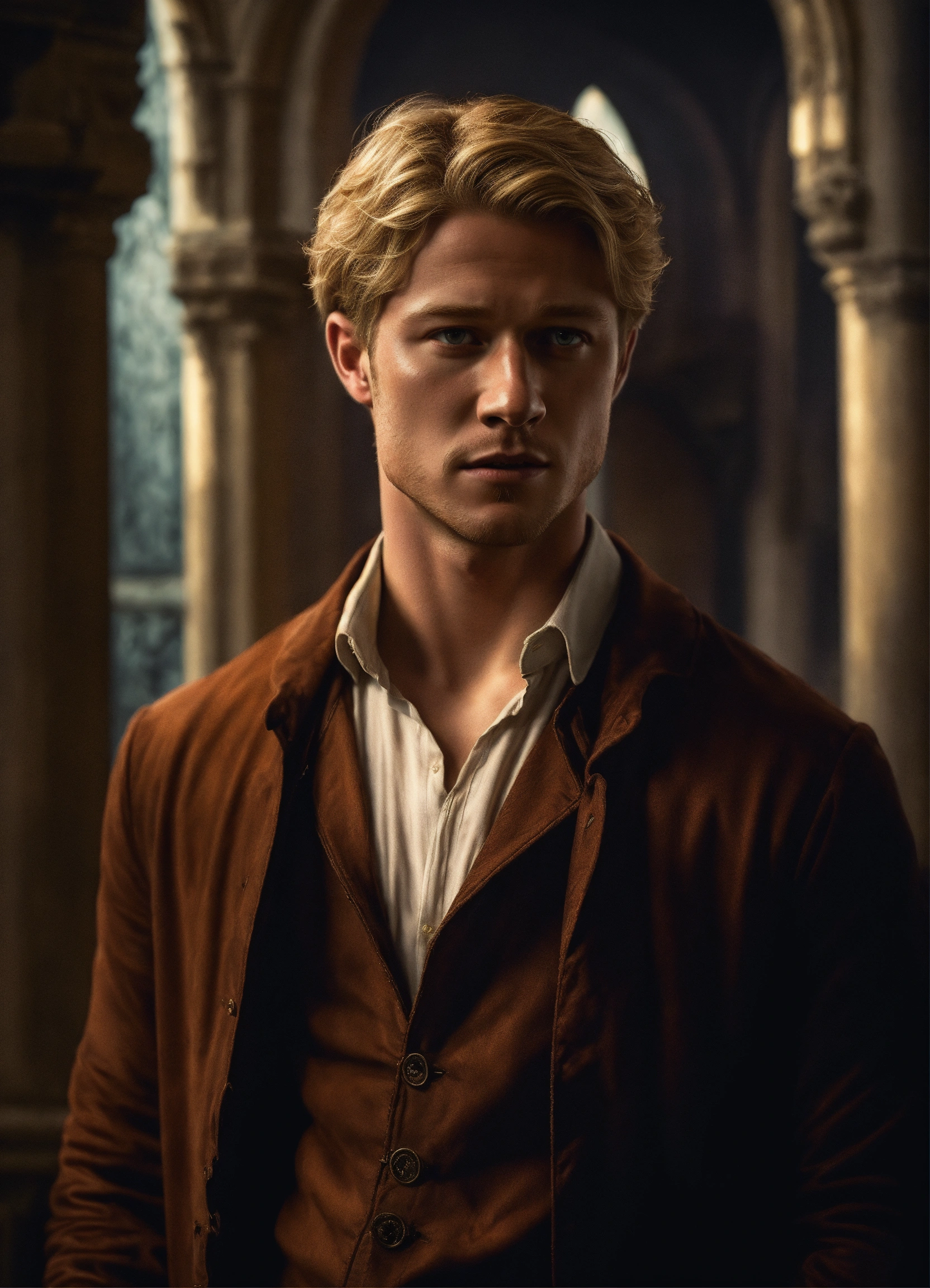 Lexica - Portrait of a handsome blond haired man similar to Ben ...