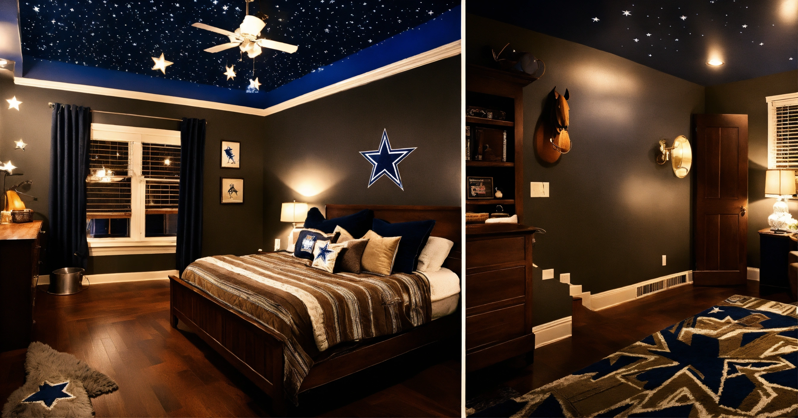 Lexica - Cute cowboy nfl bedroom, dallas cowboys, wood floors and dark ...