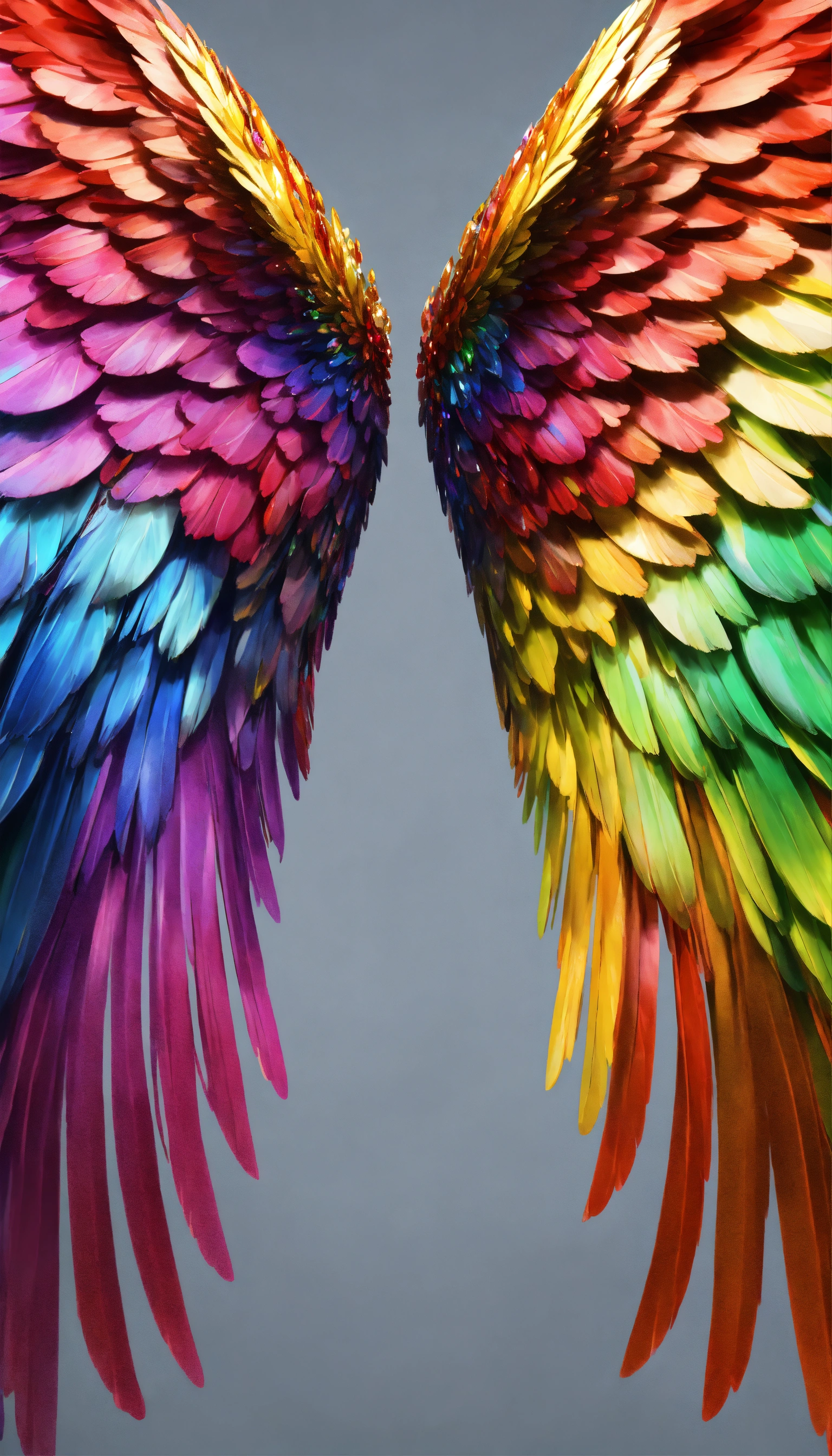 Lexica - Beautiful and perfect rainbow colored angel wings ...