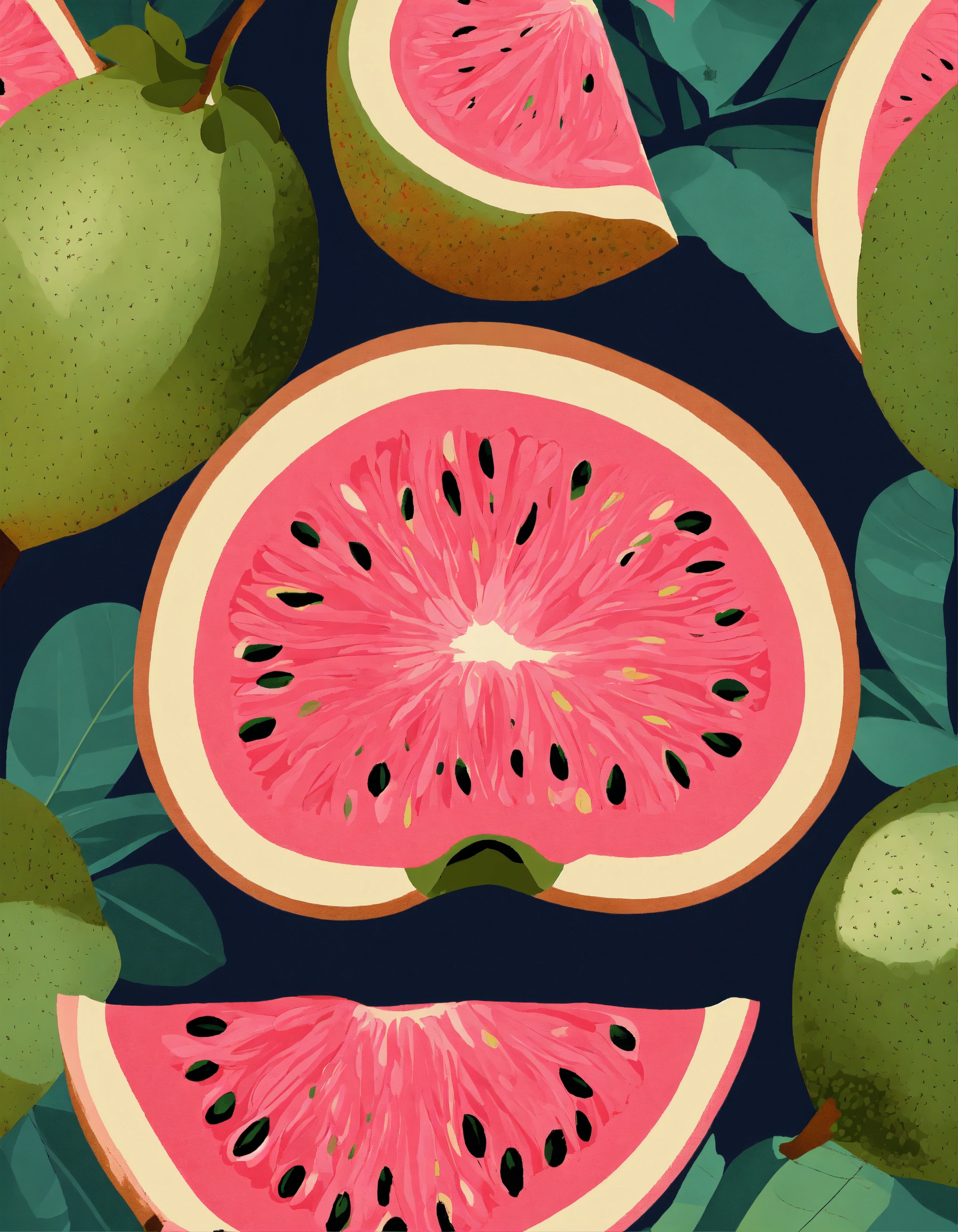 Lexica - The combinations of guava image blended beautifully with ...