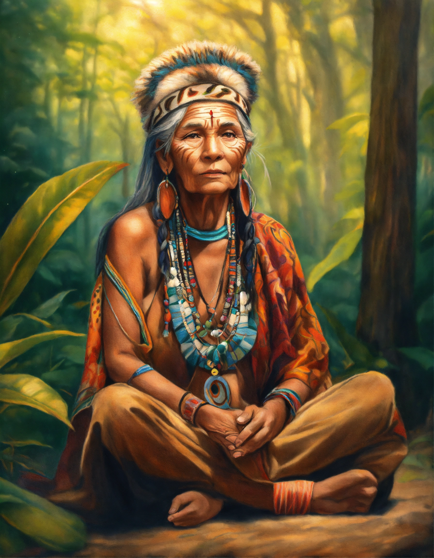 Lexica - Colored pencil illustration full body portrait of an