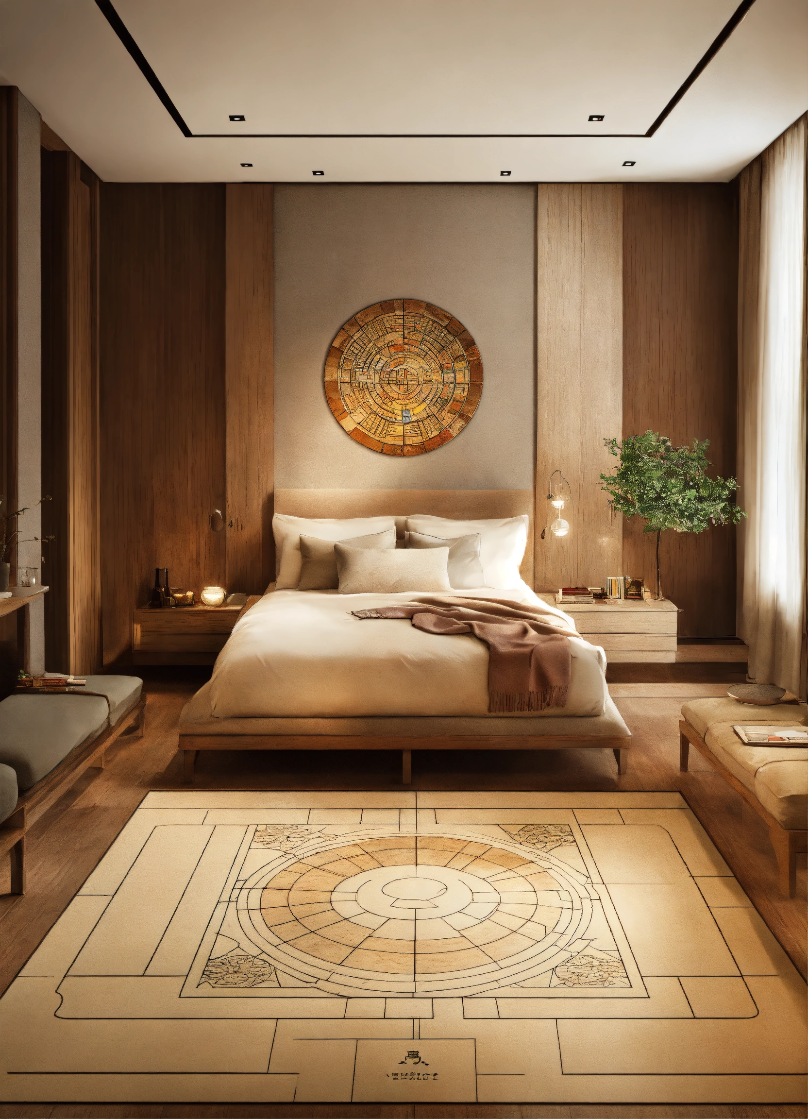 Lexica - Bagua applied to a floor plan ina way that looks appealing ...