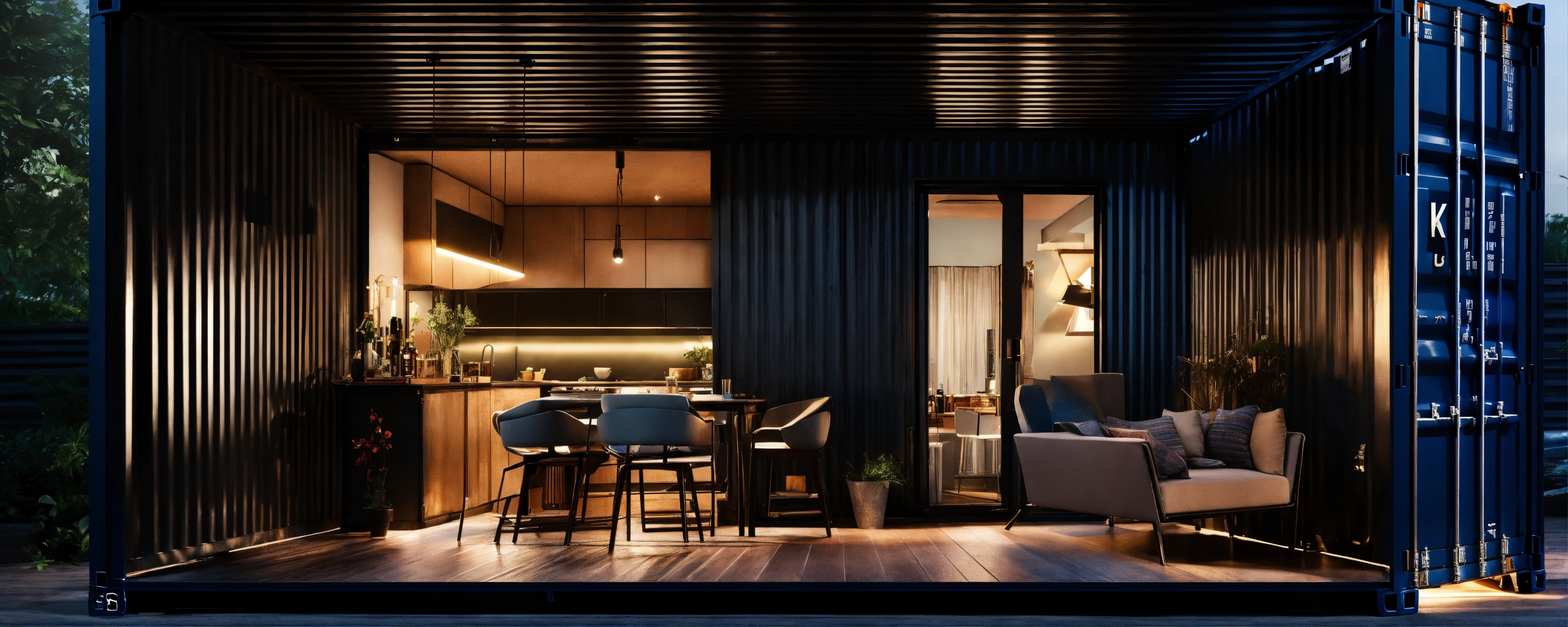 Lexica - Home black container interior design, template, médias press ...