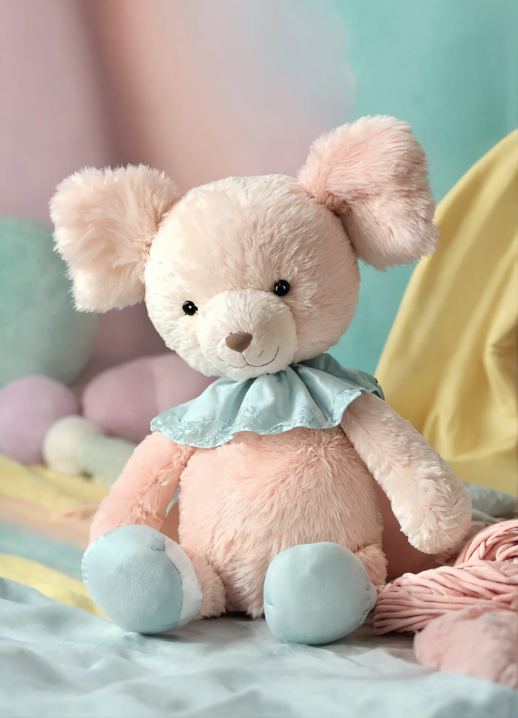 Lexica - Plush children's toy, in the center, behind the background ...