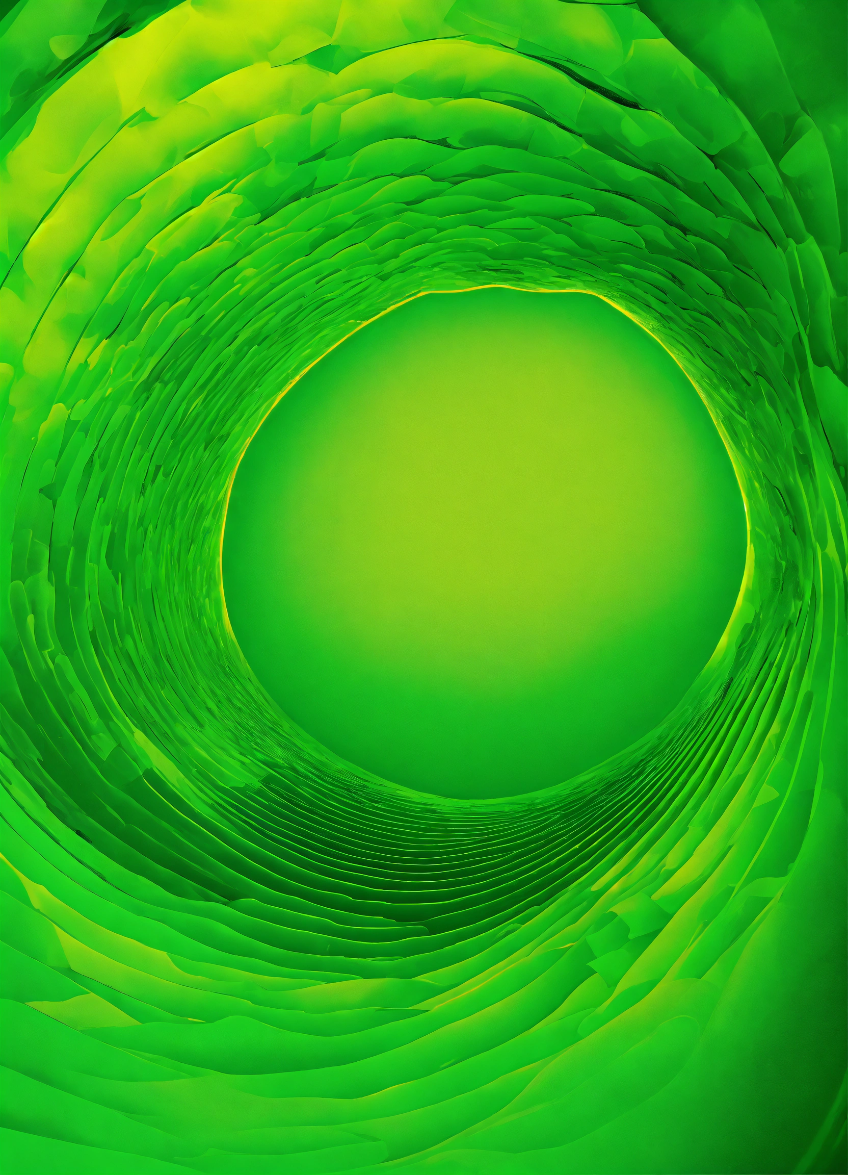 Lexica - Green mathmatical abstract wave inside a long frame