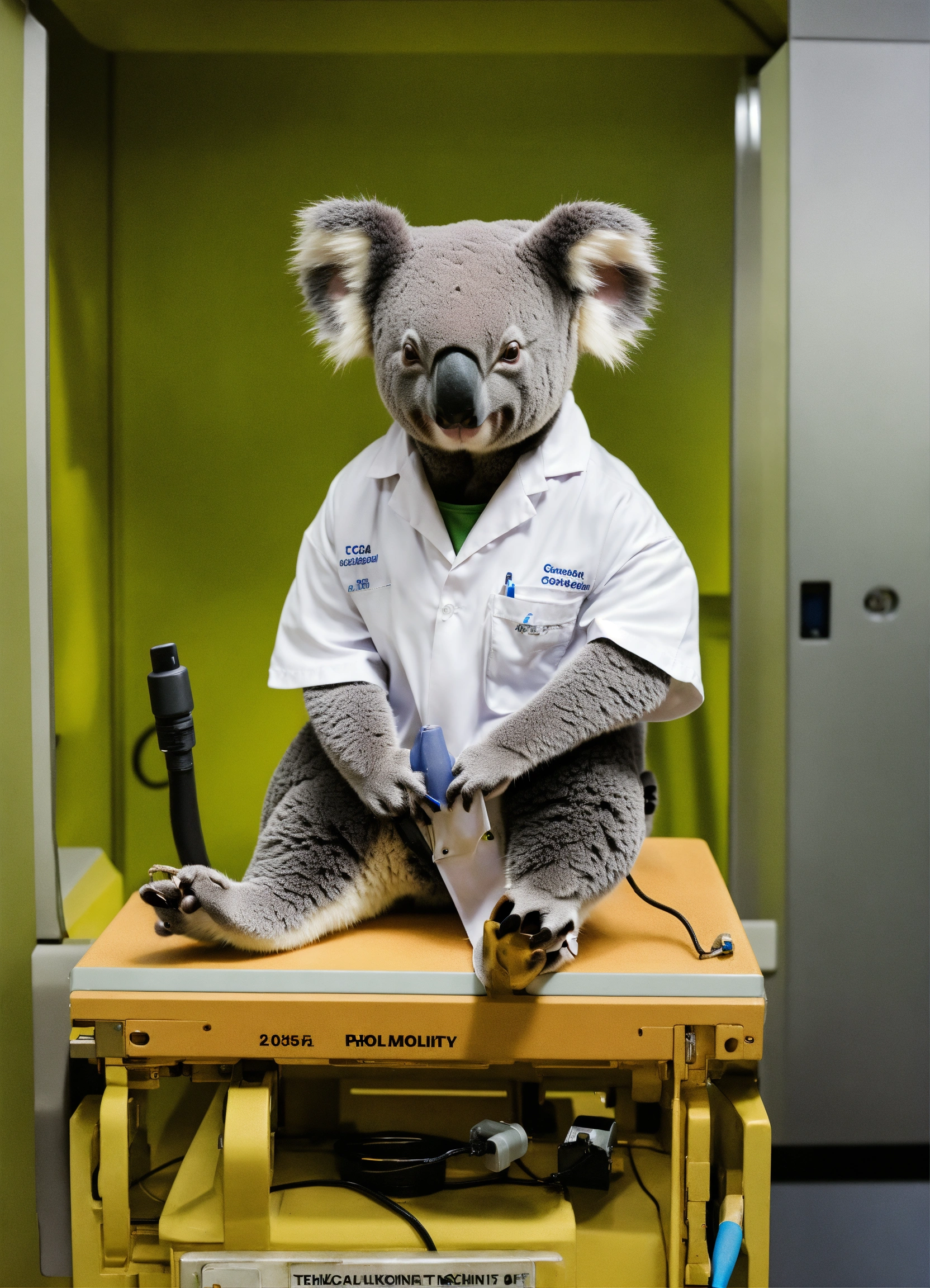 Lexica - Phot realistic koala employed as a ct technologist