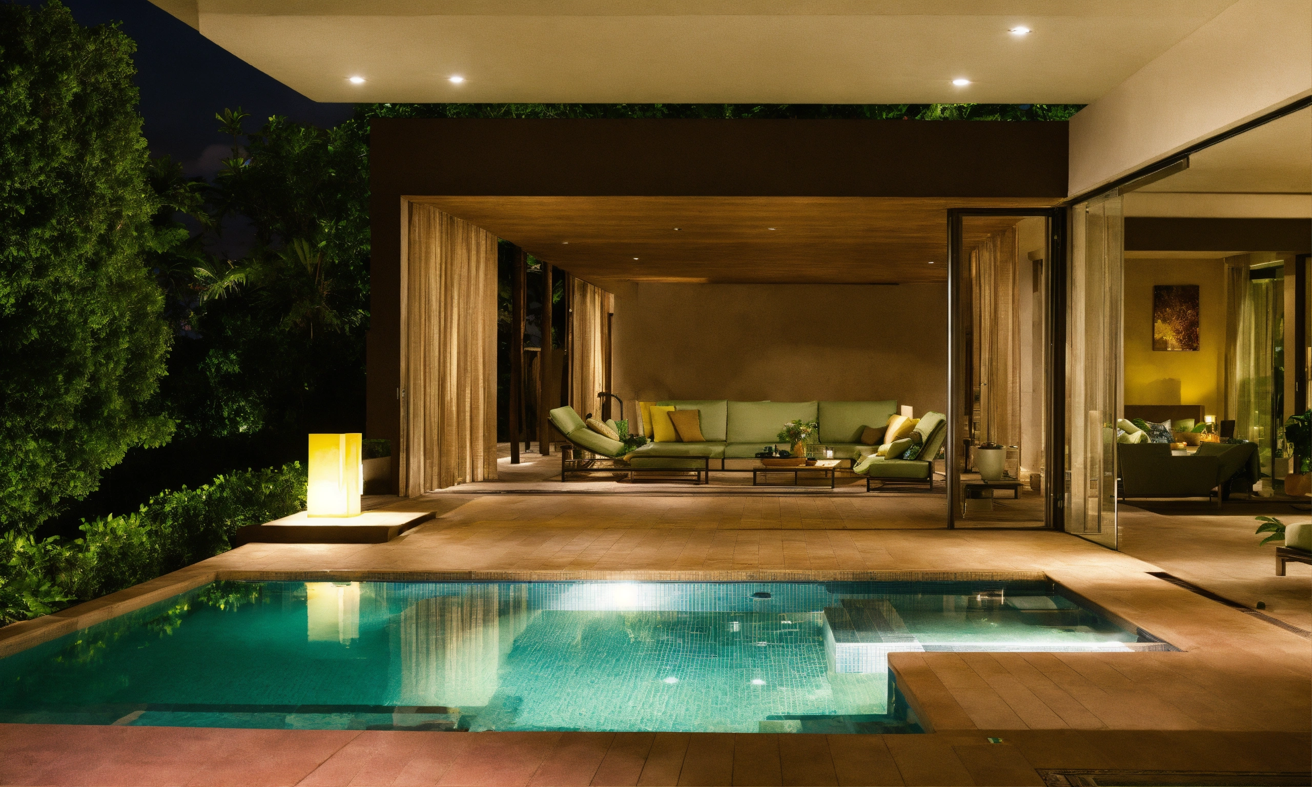 Lexica - Piscina interior com sofás de piscina