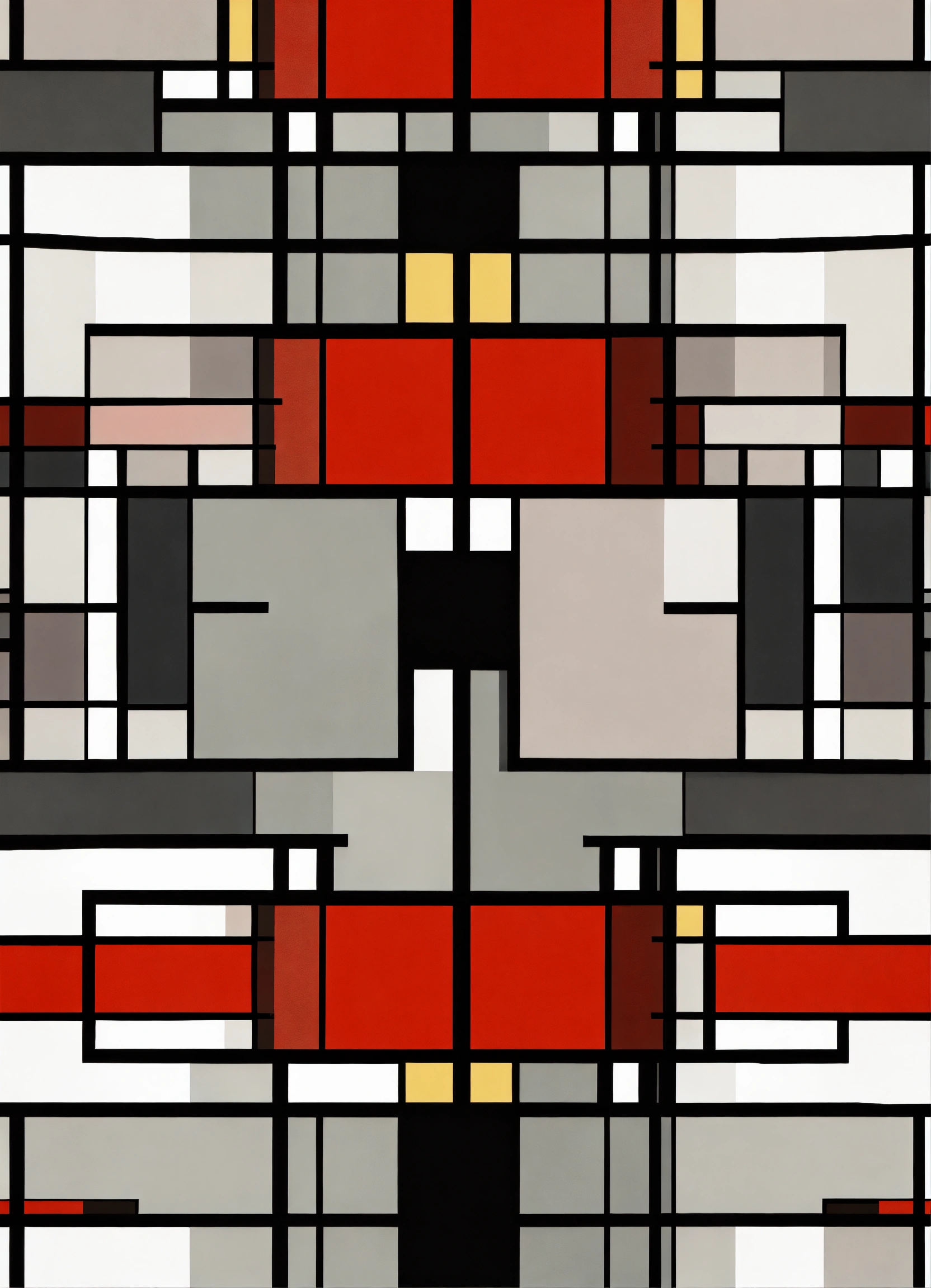 Lexica - Pattern in Mondrian style in grey, white, red and black colors ...