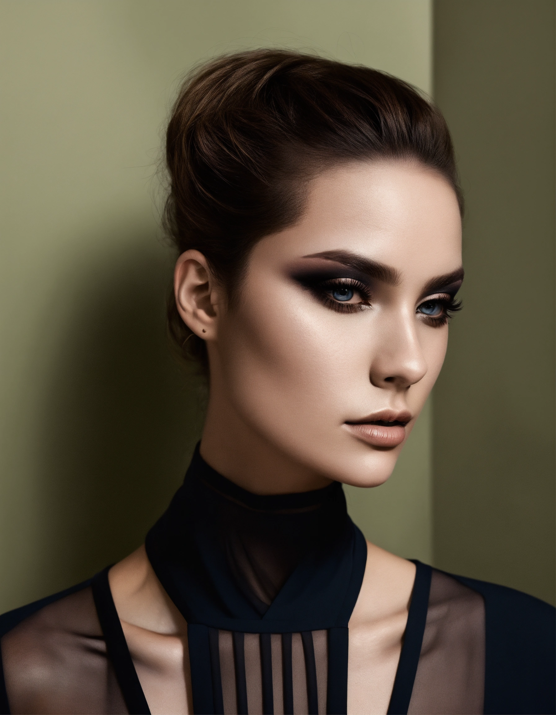 Lexica - Fashion campaign, portrait, minimalist, fashion model, smokey eyes