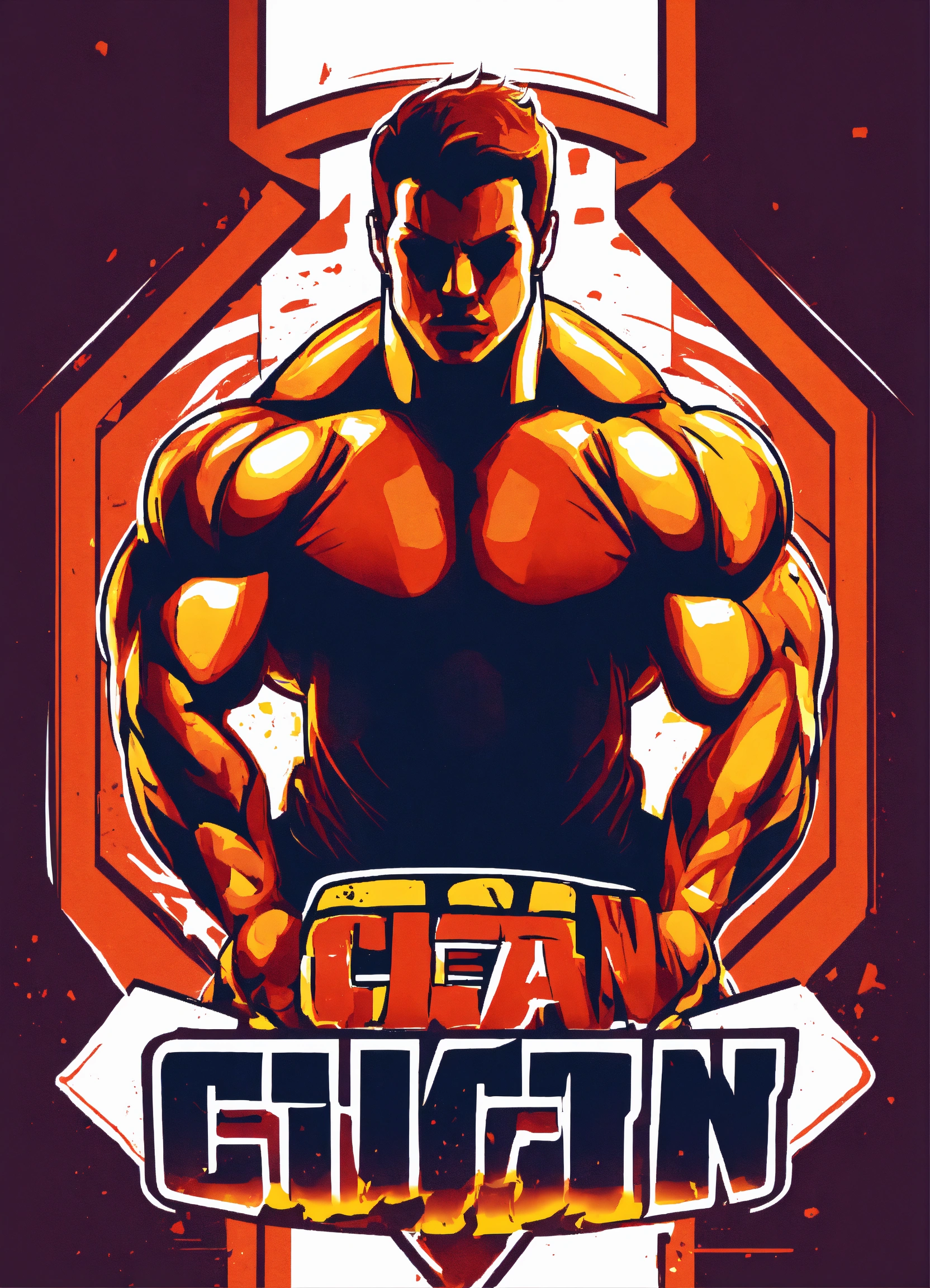 Lexica Clean gym logo, vector, a man , energetic, workout, gym