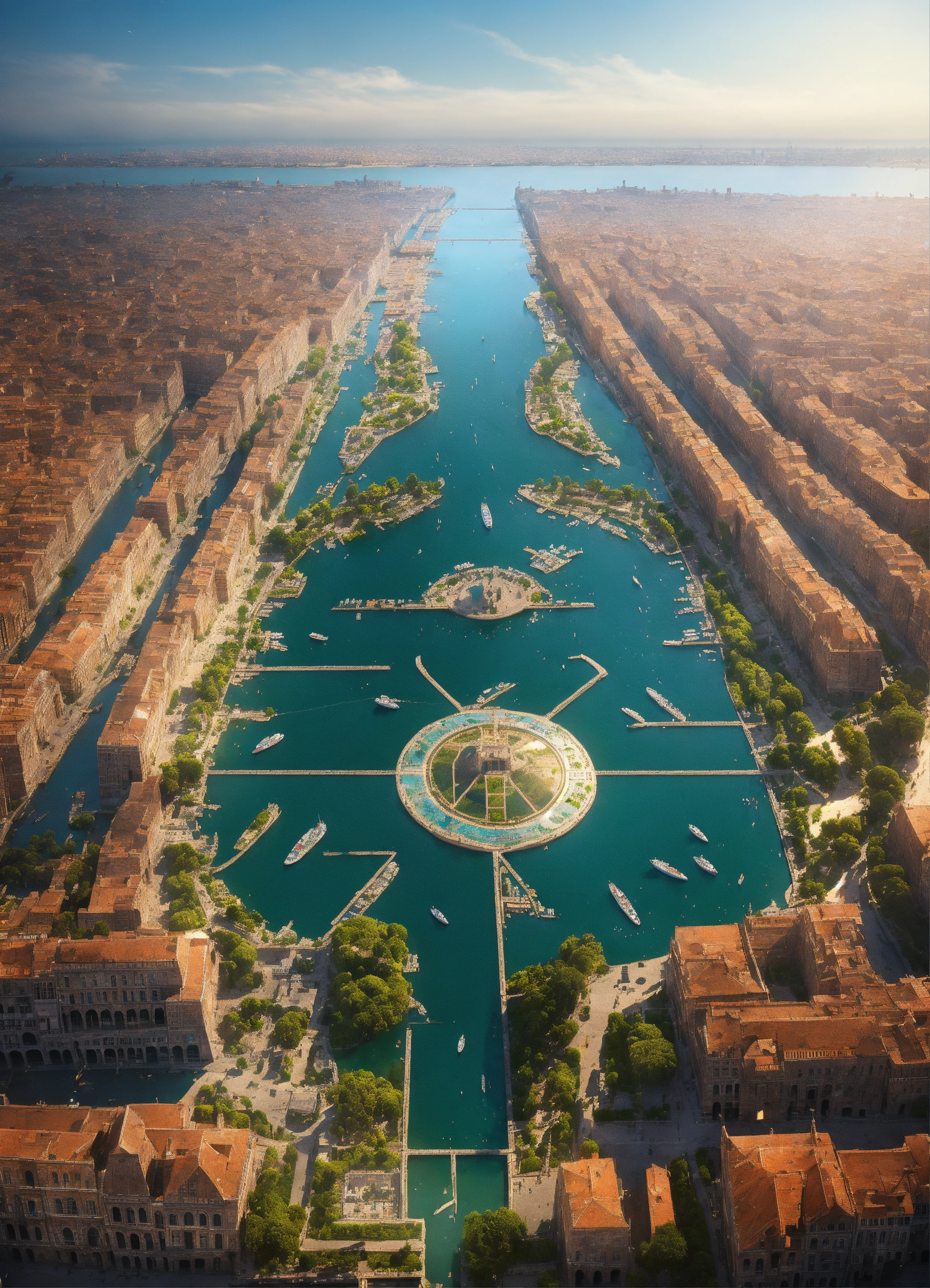 Lexica - City surrounded by a large ring of water along the outside of ...