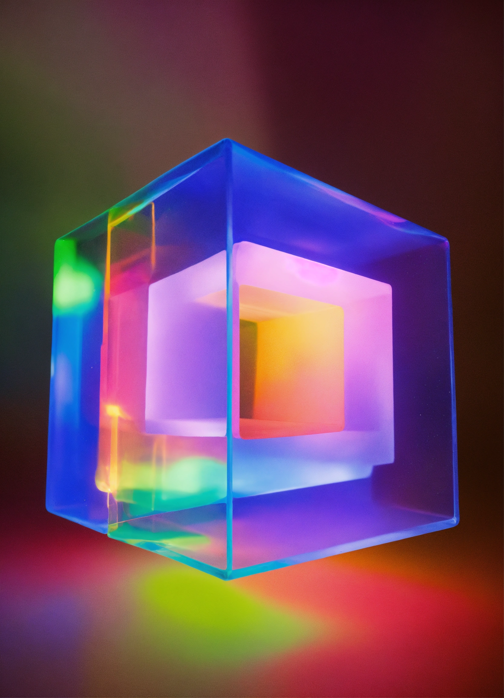 Lexica - An image of a mystical cube giving off light of various colors