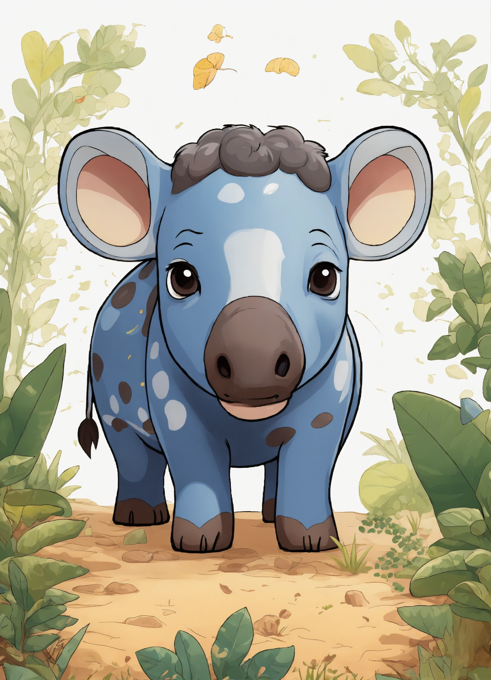 Lexica - Generate a cute Tapir of the selve, 4K resolution, cartoon ...