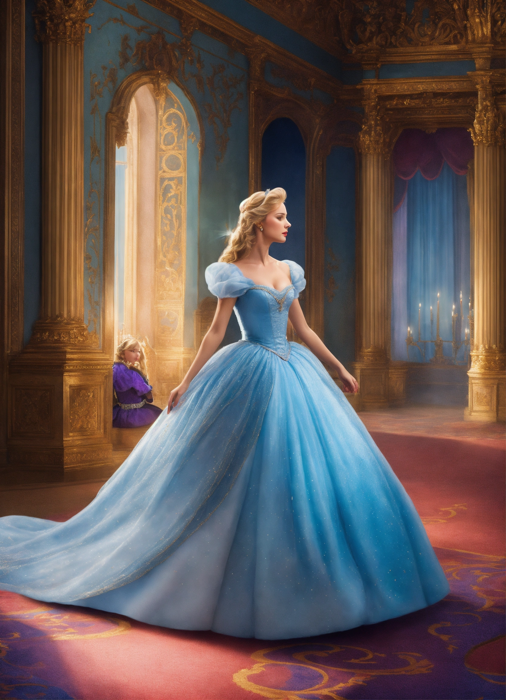 Lexica - When Cinderella arrived at the palace, everyone was in awe of ...