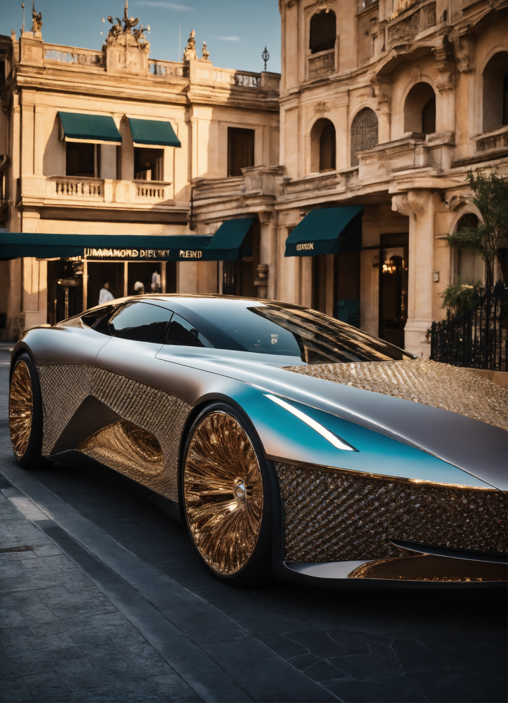 Lexica - Luxury unknown car, chic car diamond design