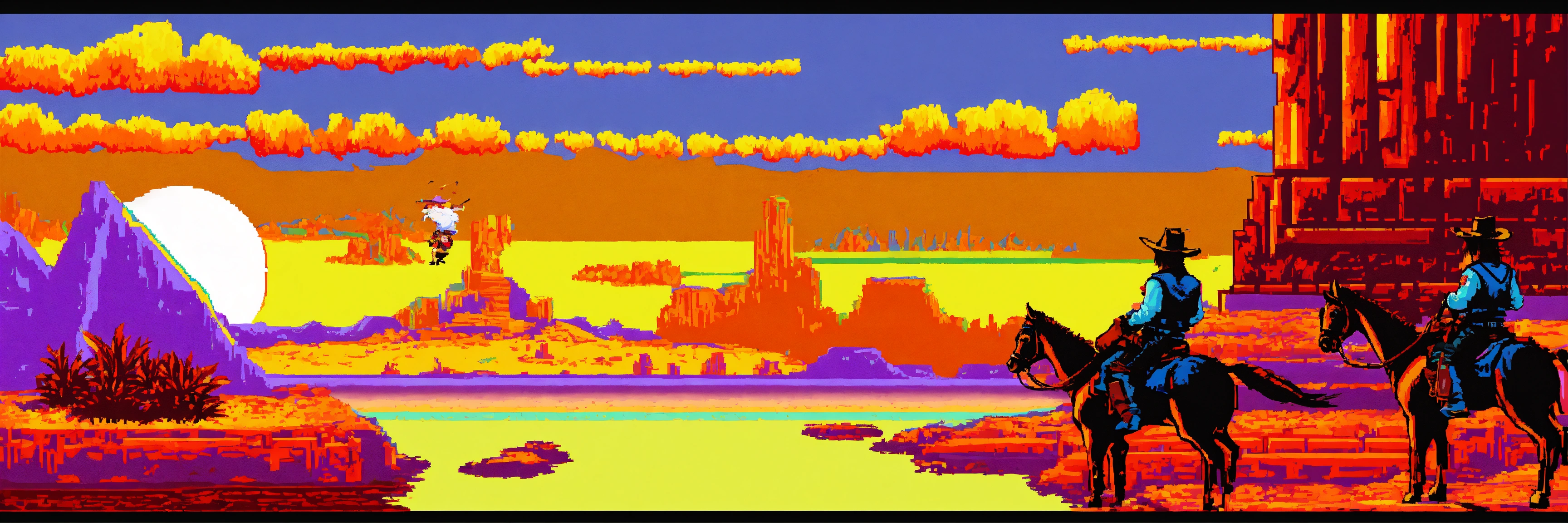 Lexica - Sunset riders snes four cowboys