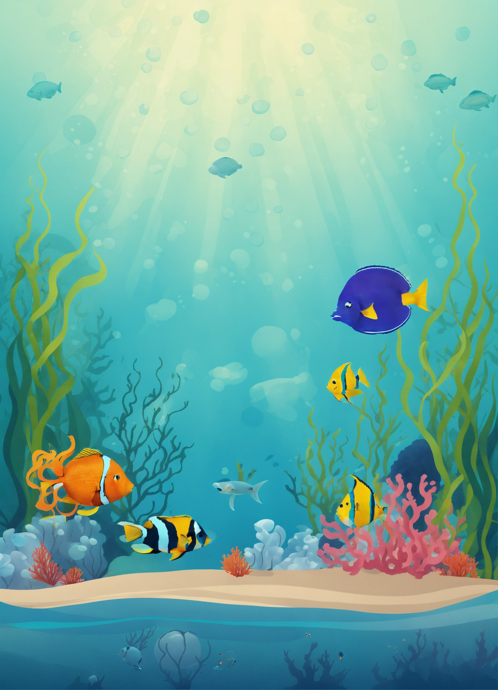 Lexica - Under the sea background elegant minimalist style