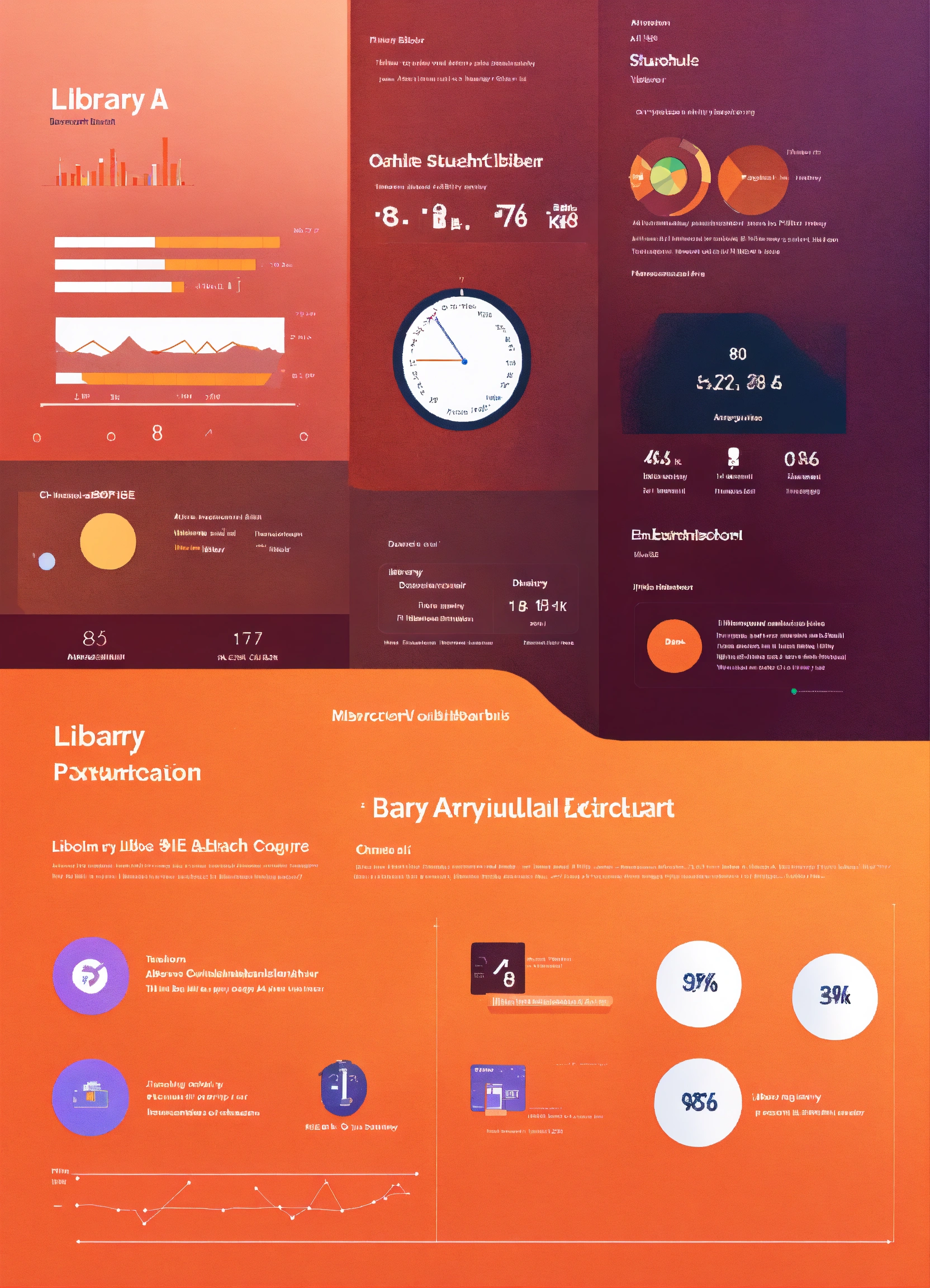 Lexica - Dashboard displaying various graphs and icons A bar chart for 